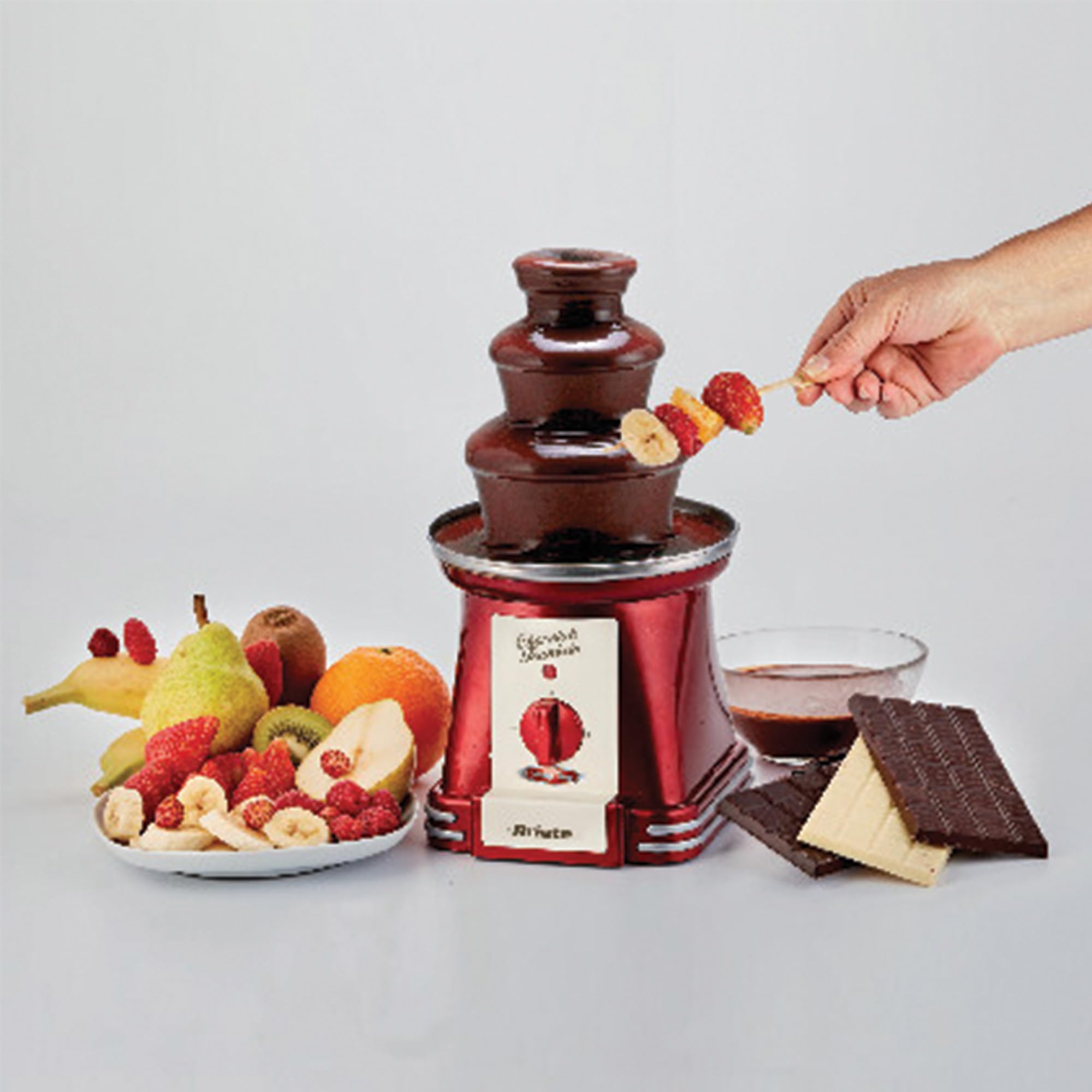 ariete-2962-party-time-fontaine-chocolat-90-w-avec-tour-en-acier-inoxydable-roug image 5