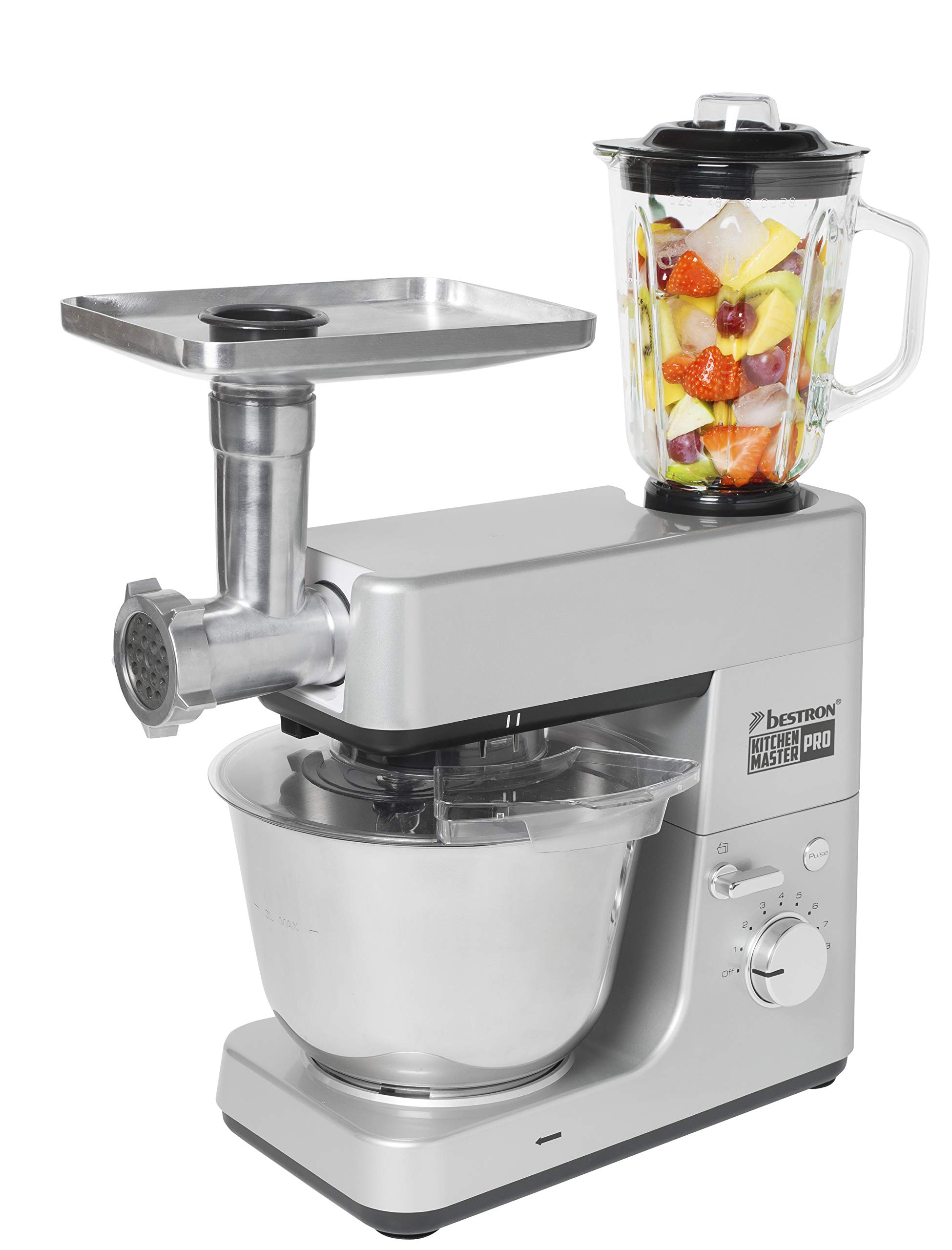 bestron-akm1600s-robot-de-cuisine-4-en-1-1200-w-avec-blender-hachoir-viande-et-k image 4