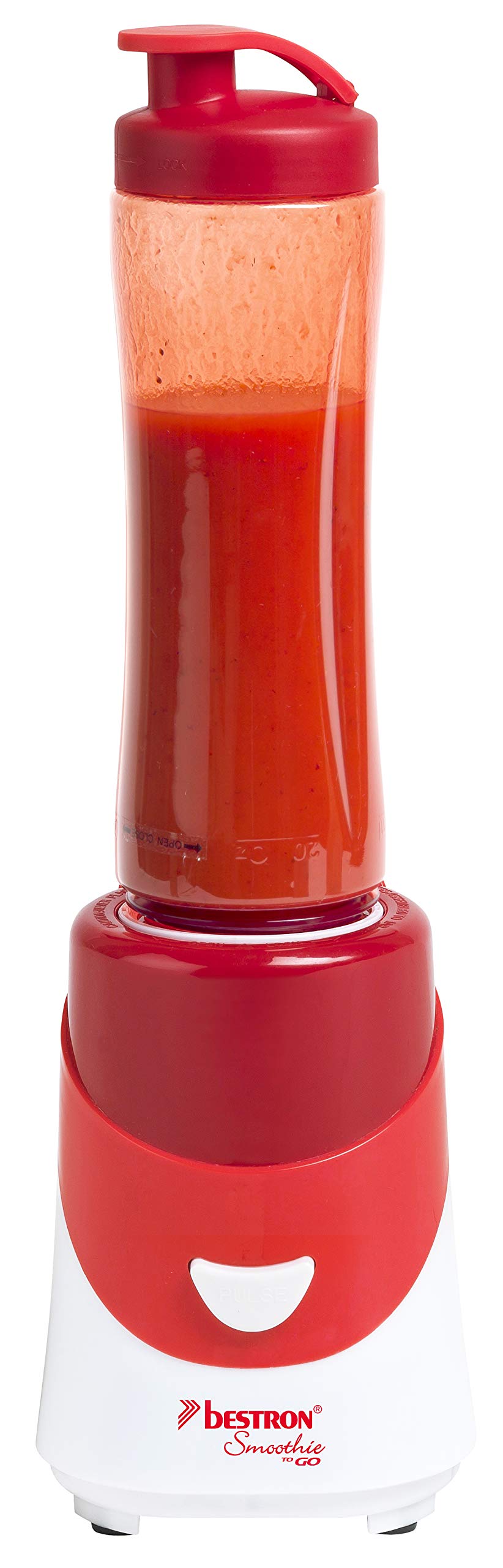 bestron-asm250r-blender-smoothie-600-ml-300-w-avec-bol-m-langeur-gobelet-et-rece image 1