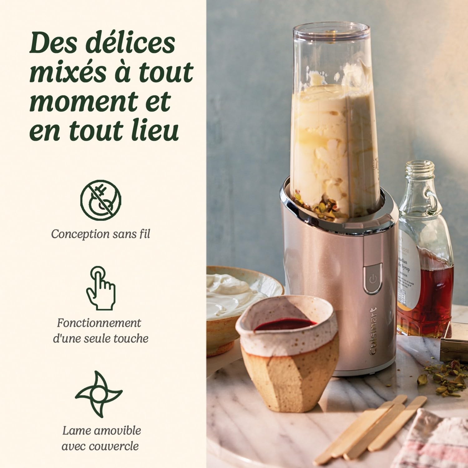 cuisinart-mixeur-sans-fil-portable-450-ml-blender-usb-rechargeable-broyeur-glace image 2