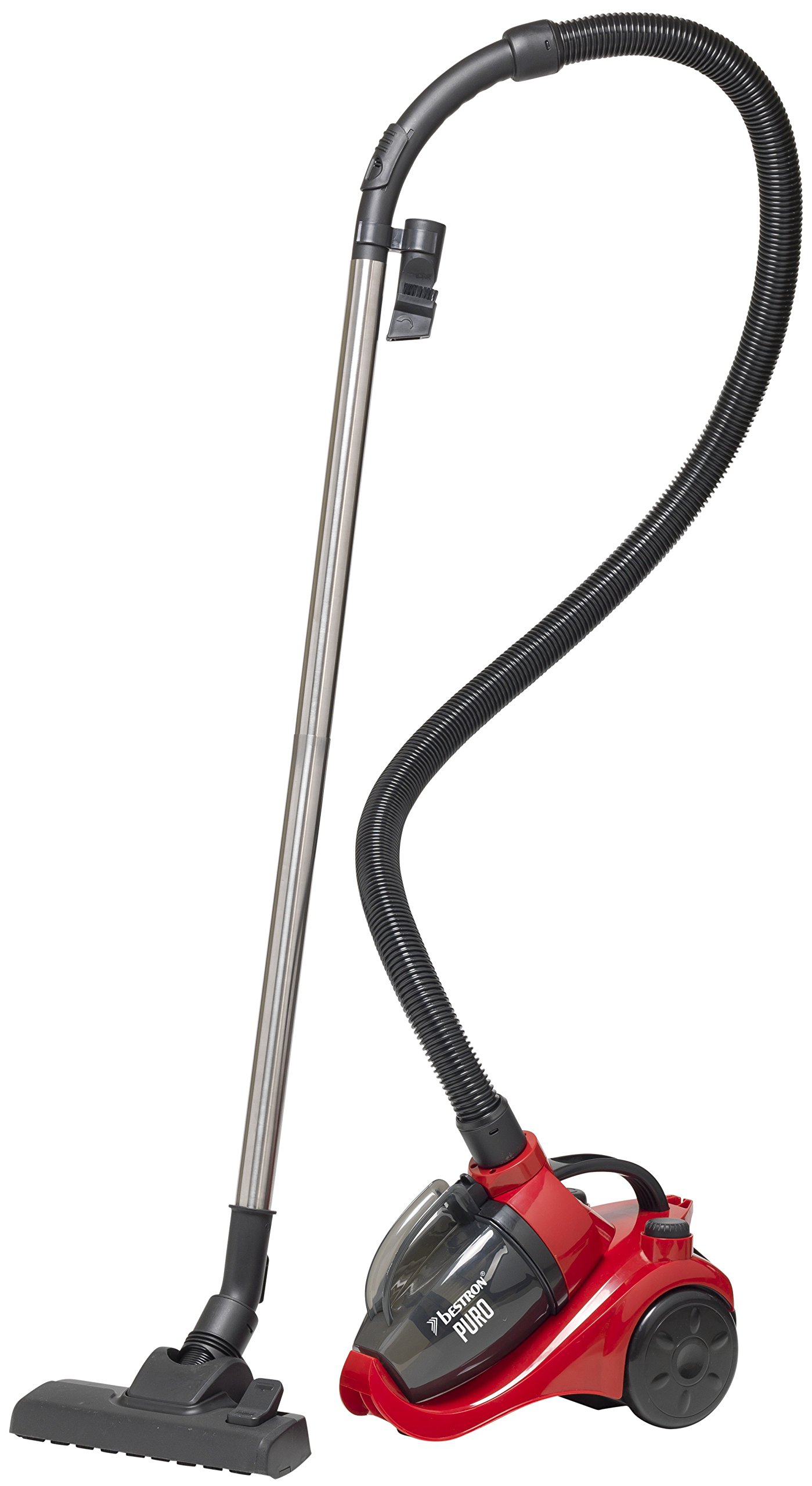 bestron-aspirateur-tra-neau-sans-sac-700-w-capacit-1-l-rayon-d-action-7-5-m-roug image 2