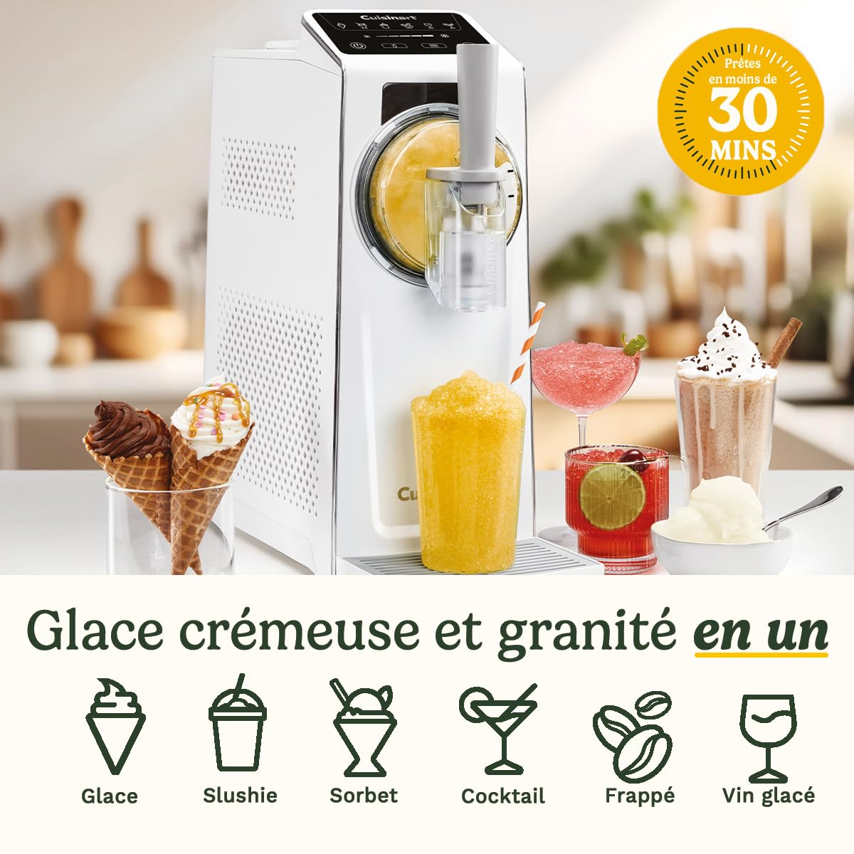 cuisinart-frost-fusion-machine-2-en-1-glace-soft-granit-s-6-programmes-slushies- image 2