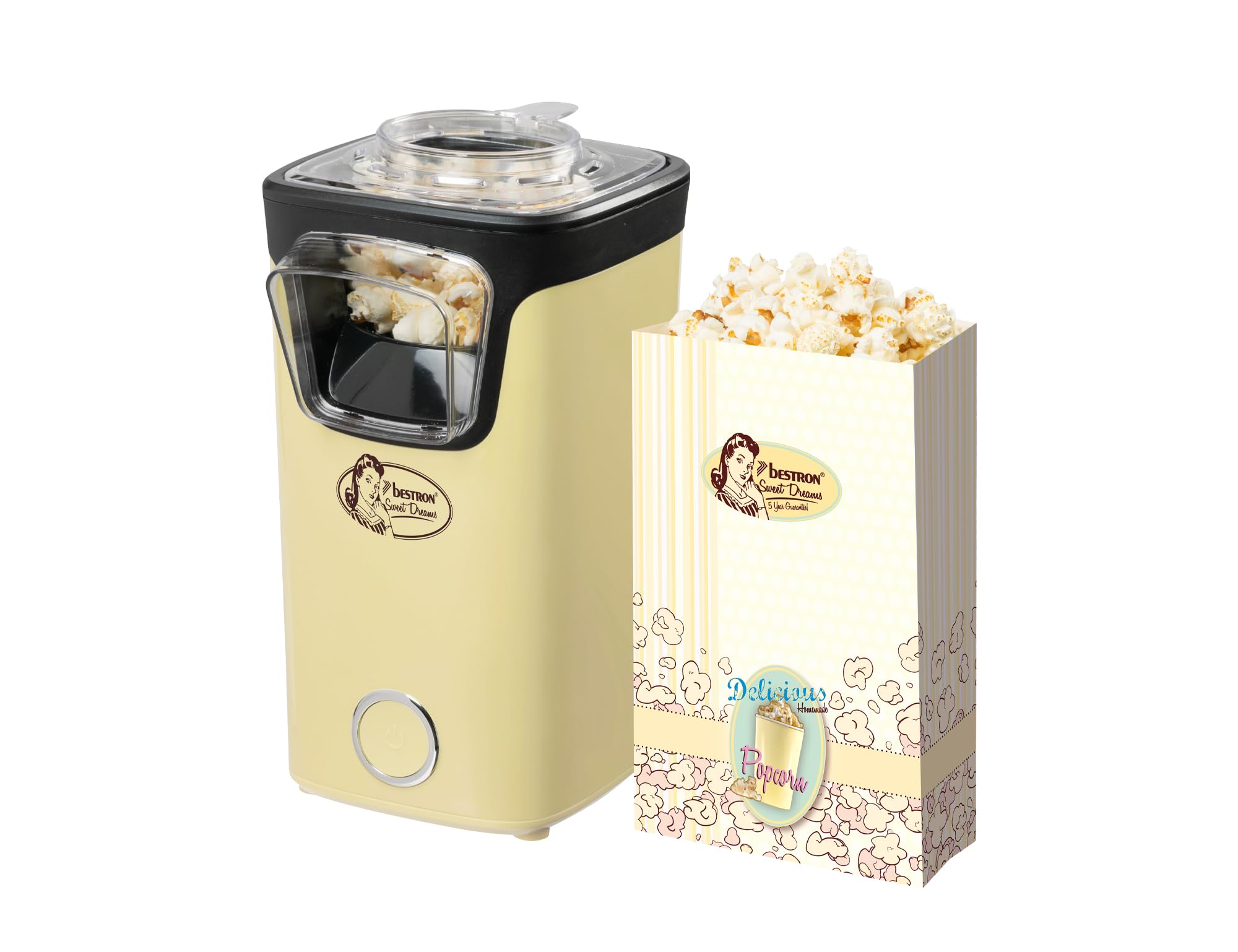 bestron-apc200b-machine-pop-corn-air-chaud-sans-huile-avec-10-sacs-popcorn-et-ta image 8