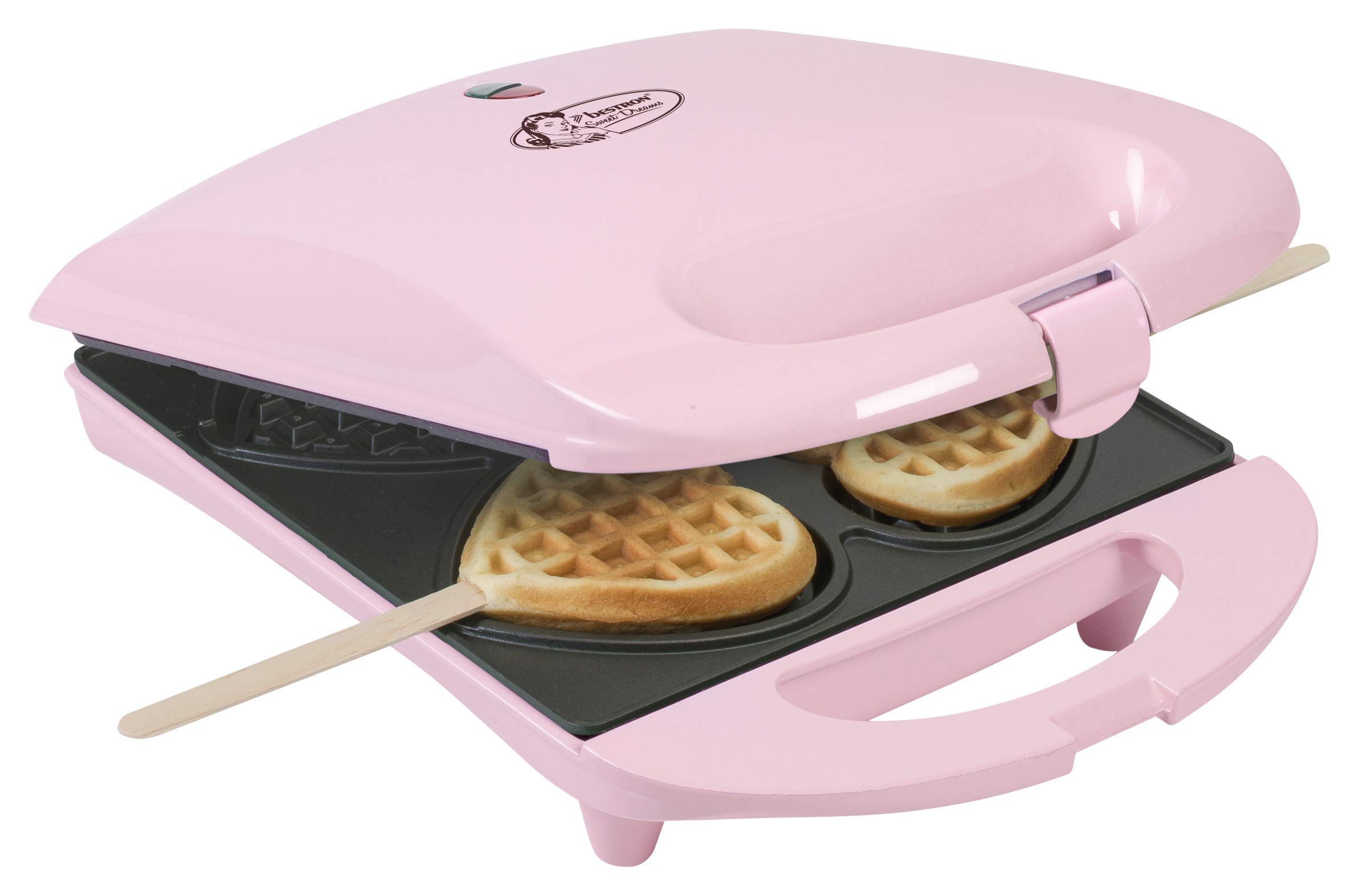 bestron-dsw271p-sweet-dreams-gaufrier-gaufres-c-ur-sur-b-tonnet-4-gaufrettes-r-t image 4
