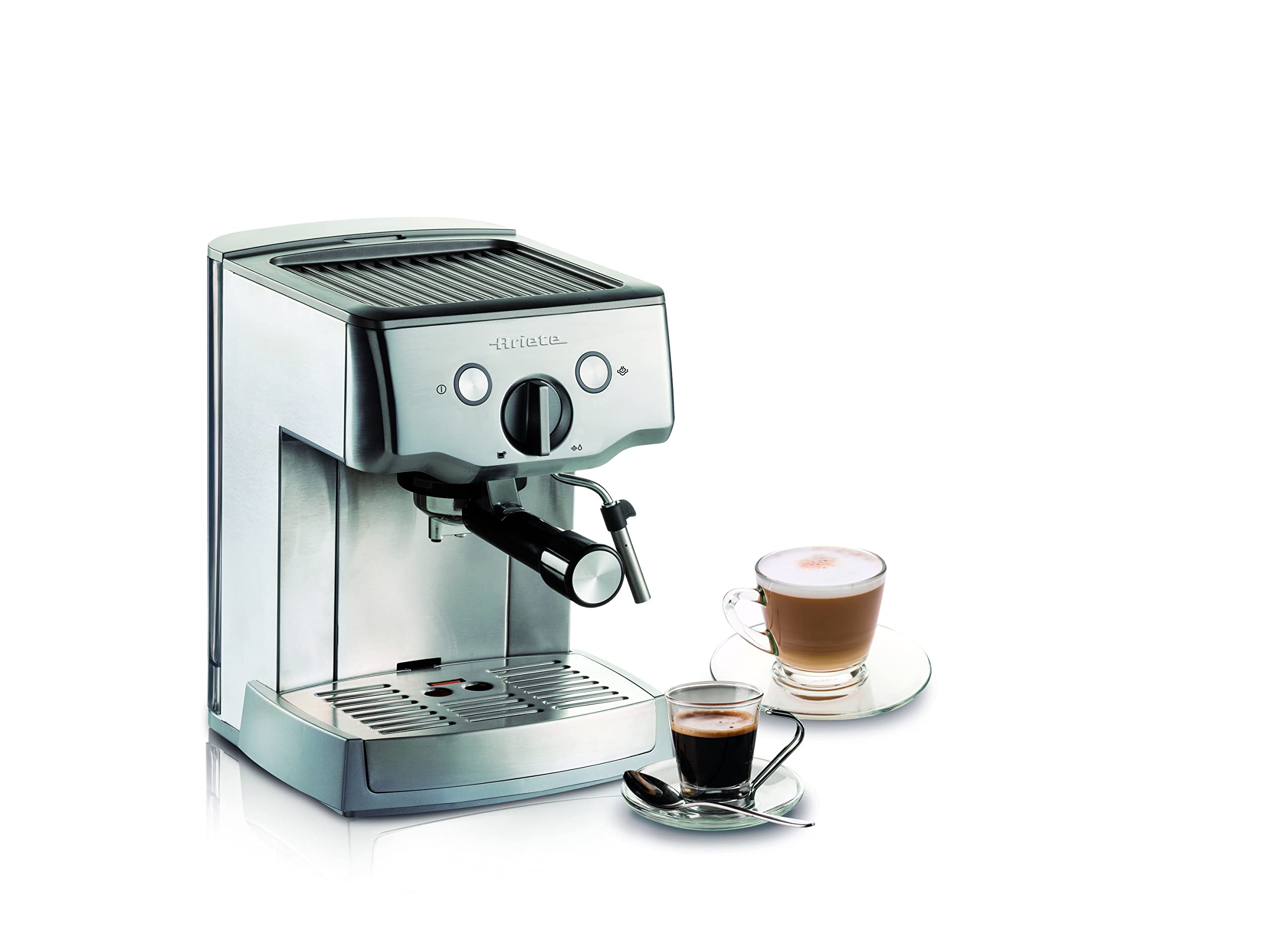 ariete-metal-line-cafe-machine-expresso-corps-acier-inoxydable-caf-moulu-ou-dose image 1