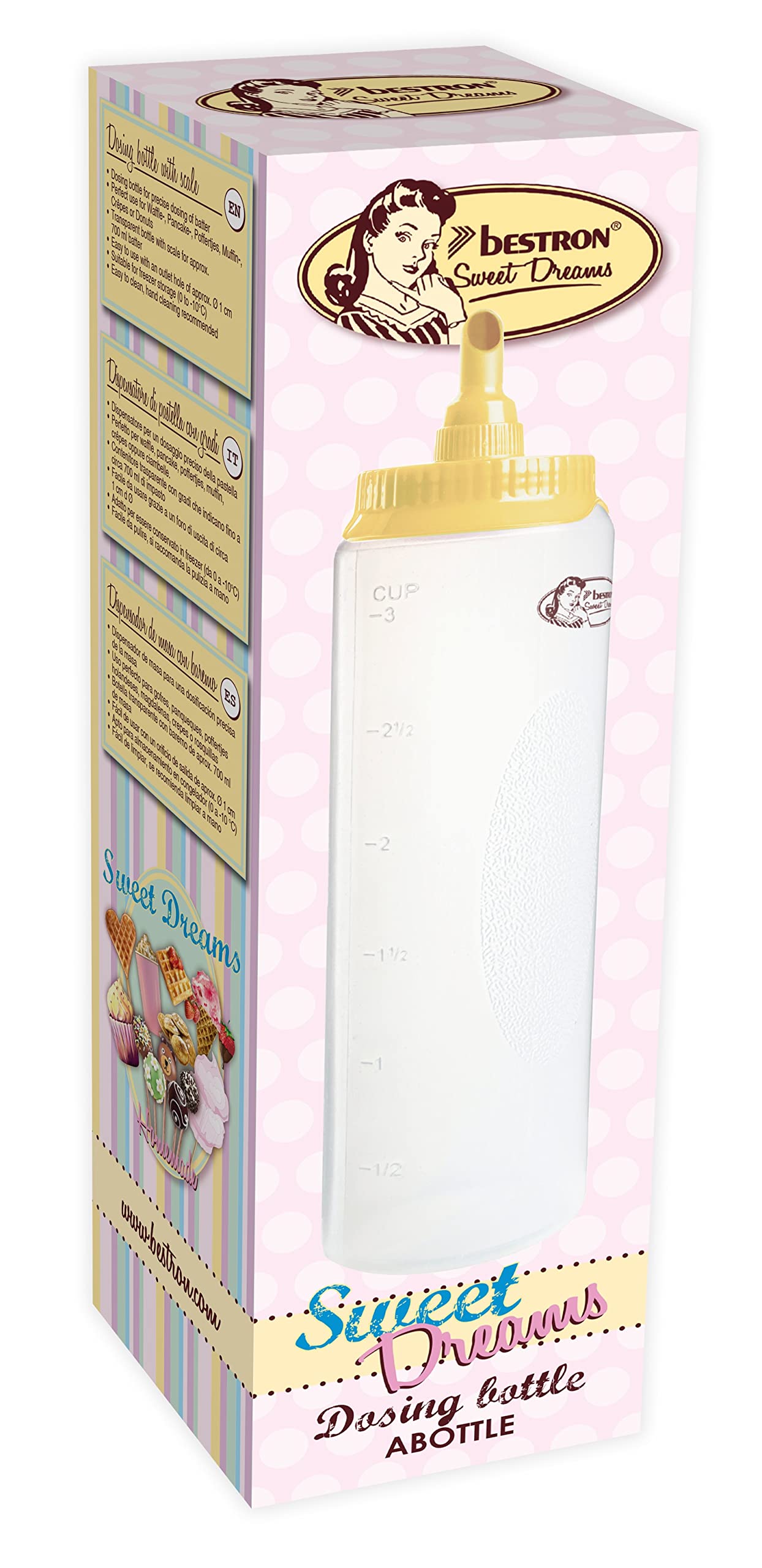 bestron-doseur-de-p-te-gradu-700-ml-pour-cr-pes-poffertjes-pancakes-gaufres-et-m image 5