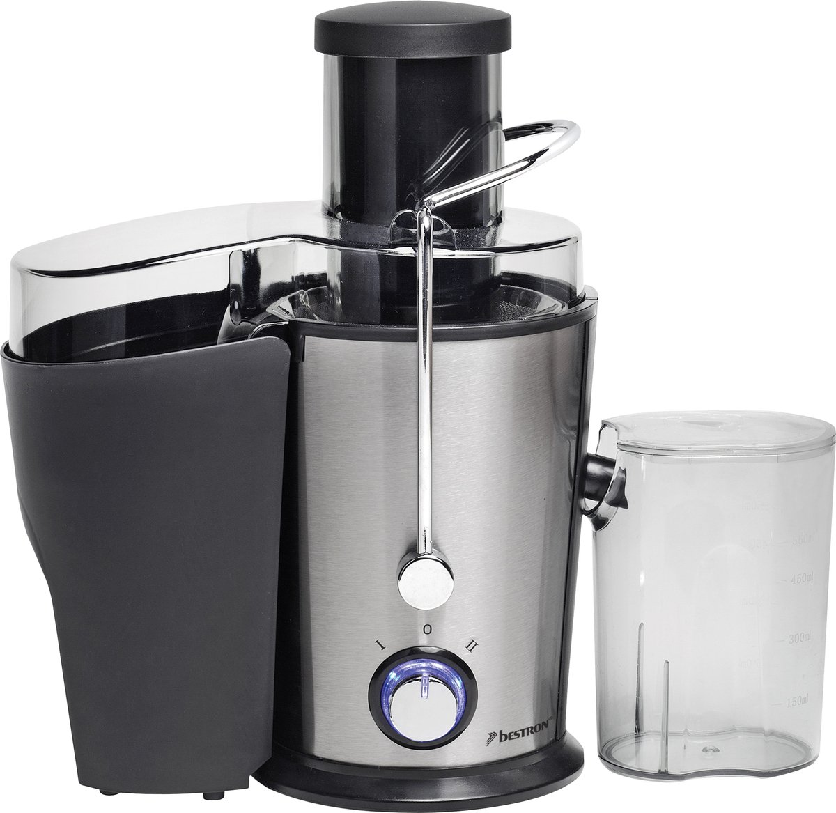bestron-ags326-centrifugeuse-400-w-r-servoir-jus-550-ml-bac-pulpe-1-l-acier-inox image 1