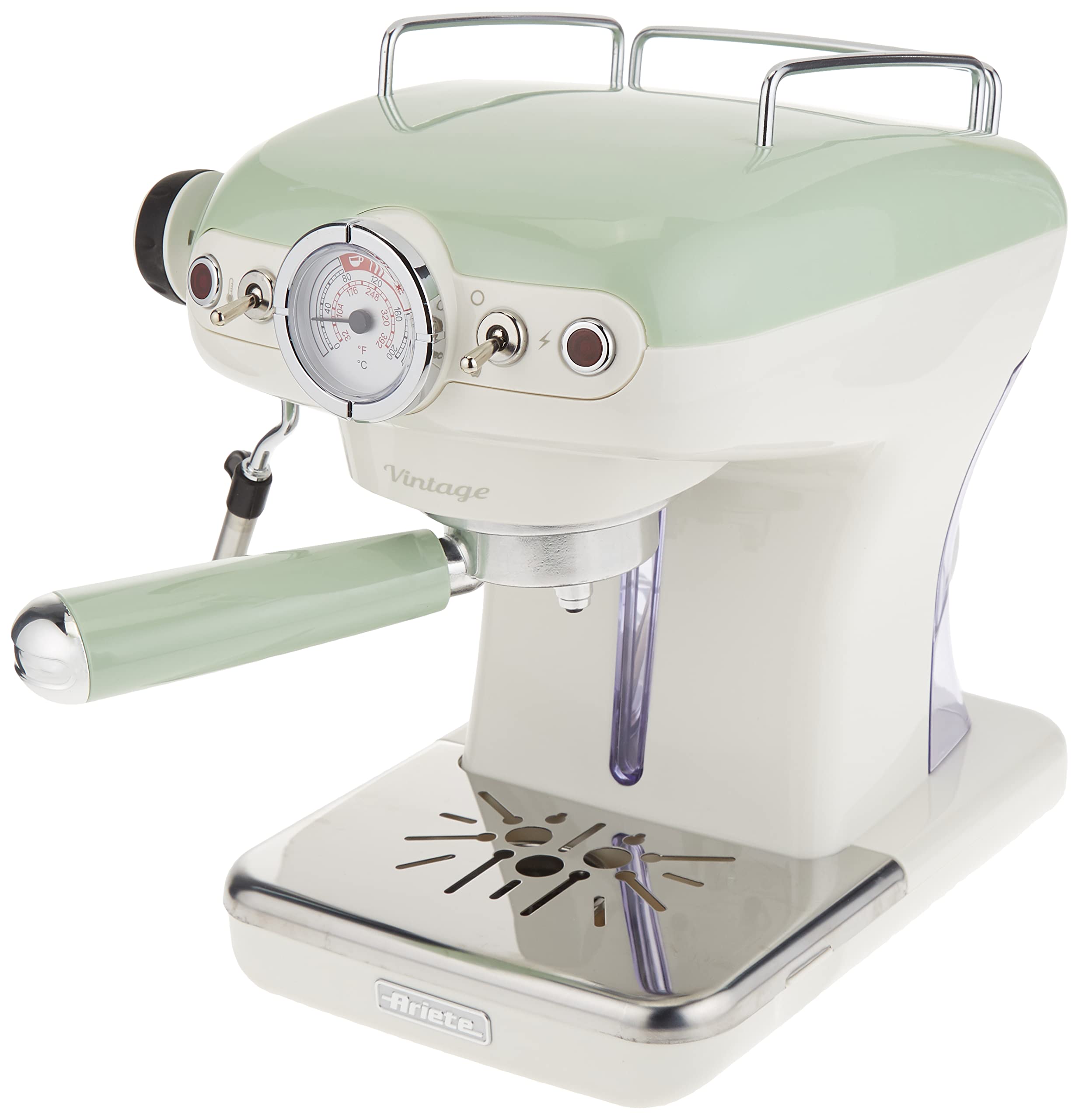 ariete-1389-expresso-vintage-machine-espresso-900-w-15-bars-mousseur-lait-cappuc image 2