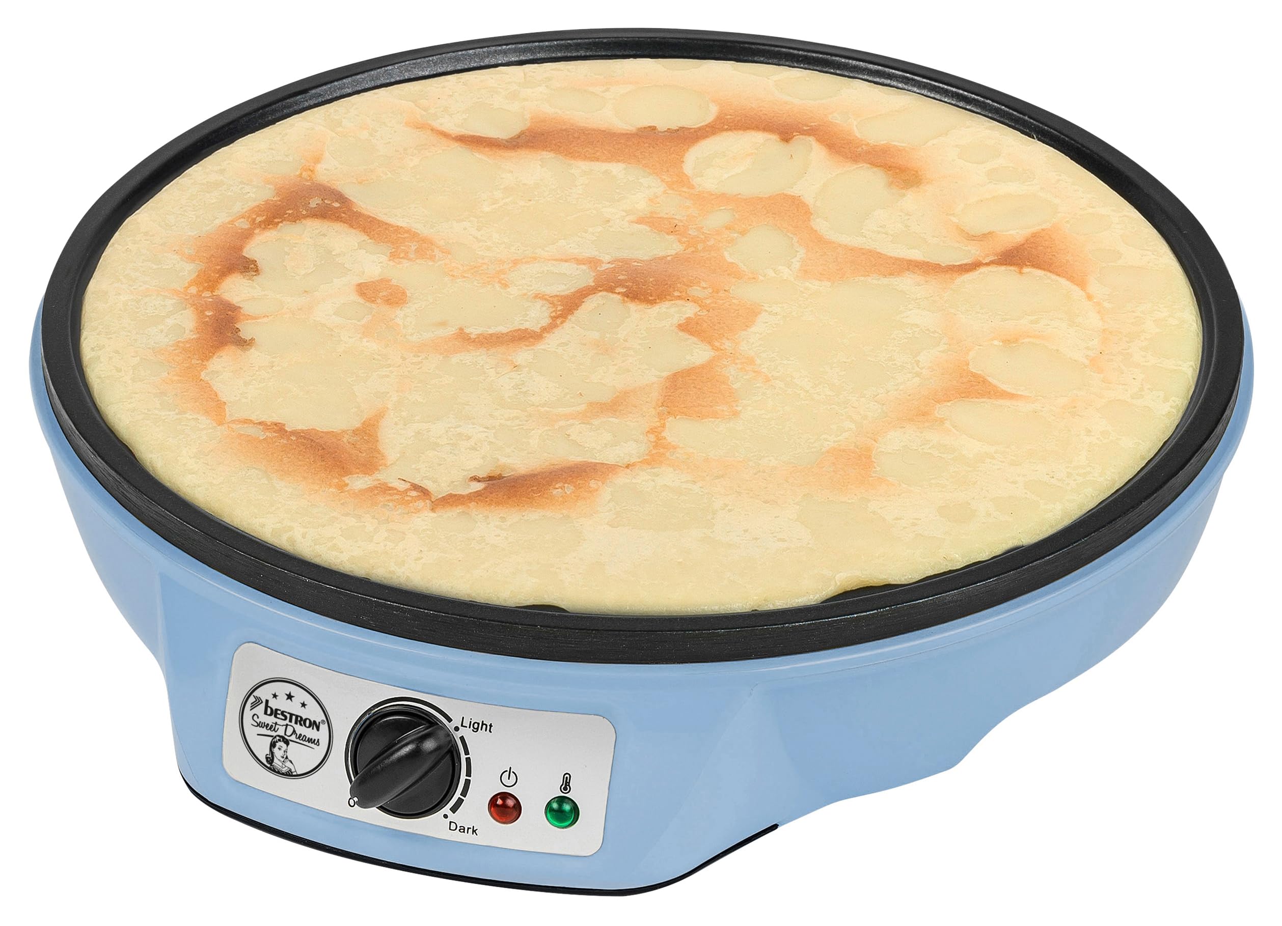 bestron-asw602-sweet-dreams-cr-pi-re-lectrique-r-tro-30-cm-1000-w-rev-tement-ant image 2