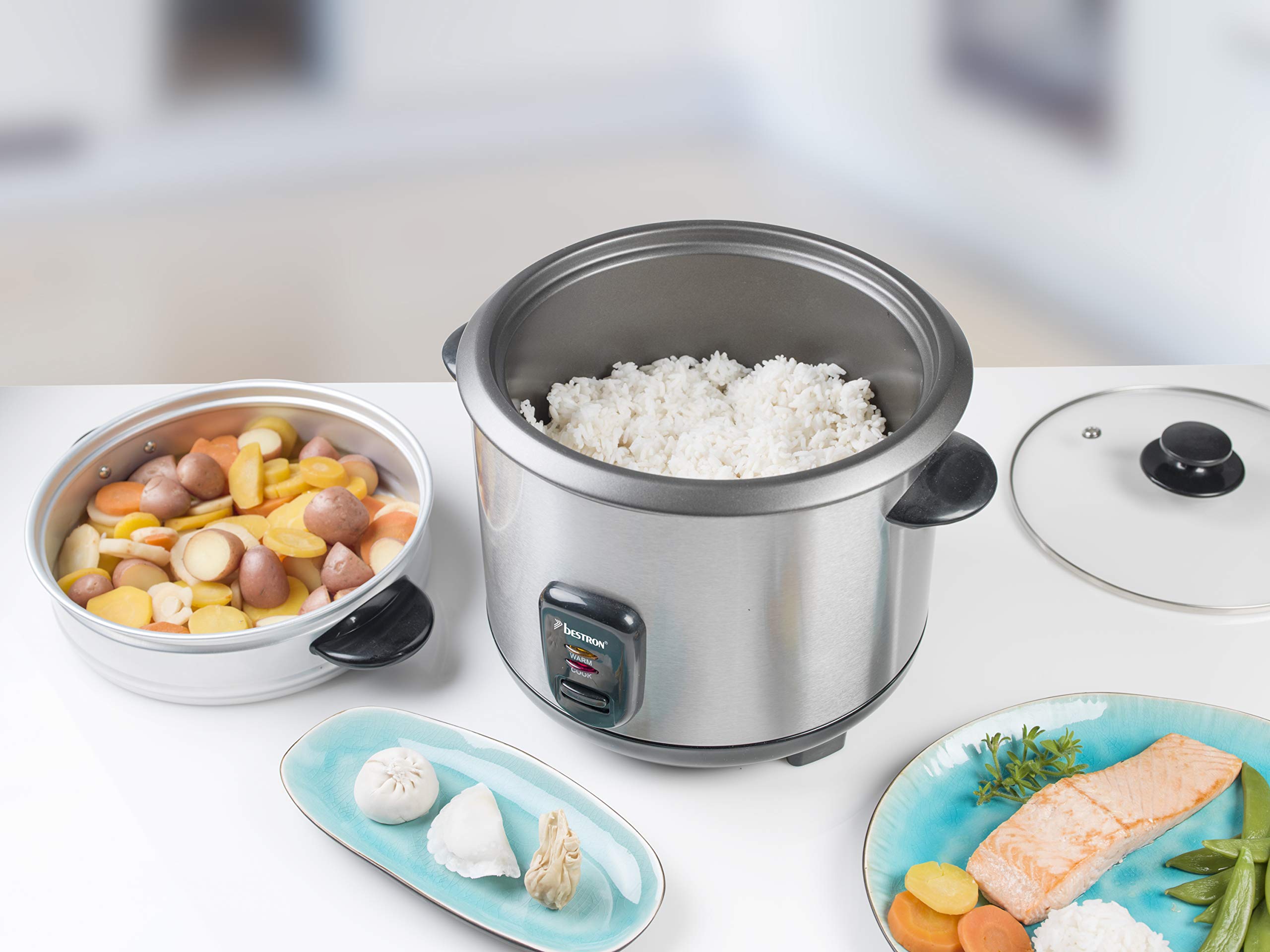bestron-arc180-grand-cuiseur-riz-1-8-l-avec-panier-vapeur-et-maintien-au-chaud-7 image 6