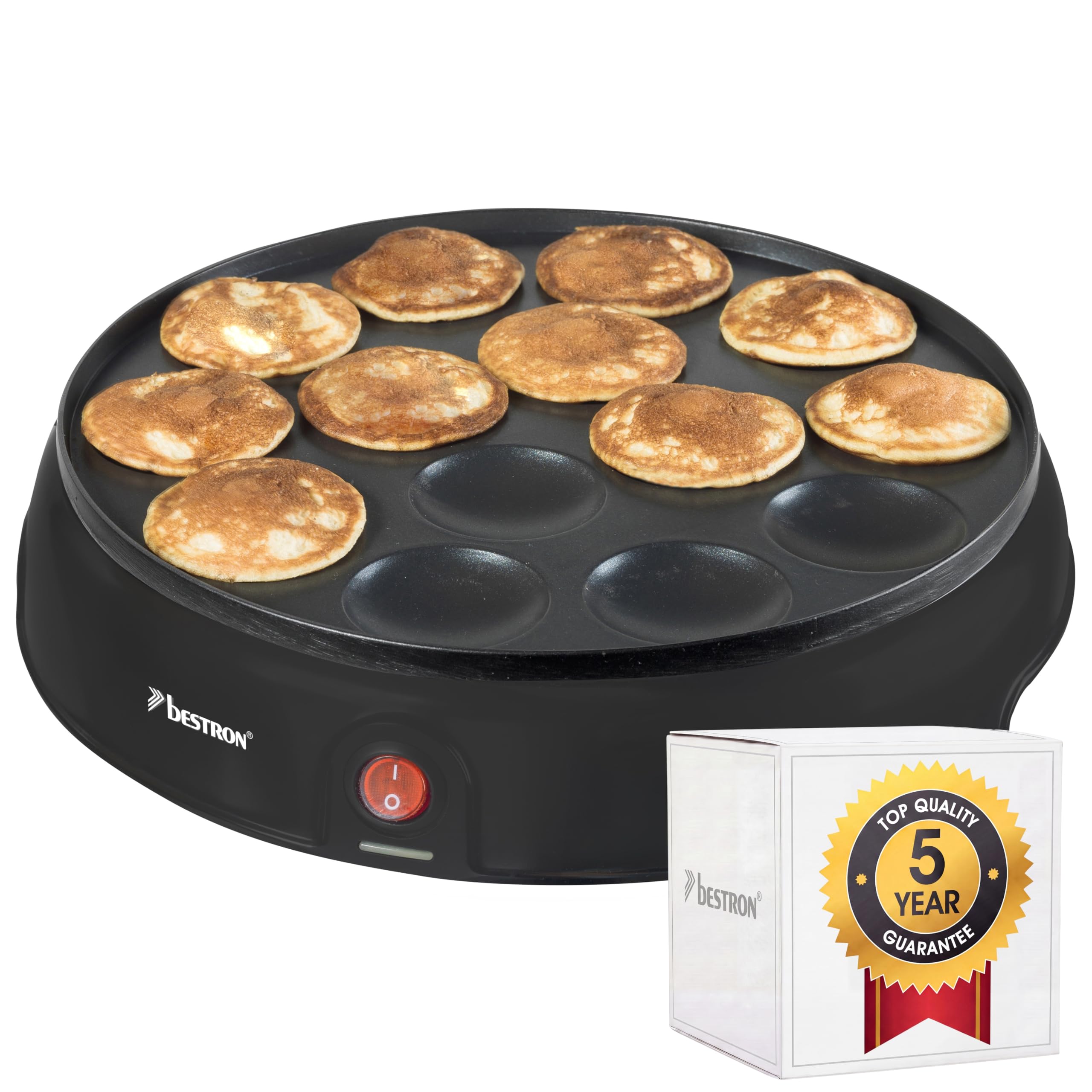 bestron-apfm700sdp-appareil-poffertjes-r-tro-sweet-dreams-14-cavit-s-antiadh-siv image 5