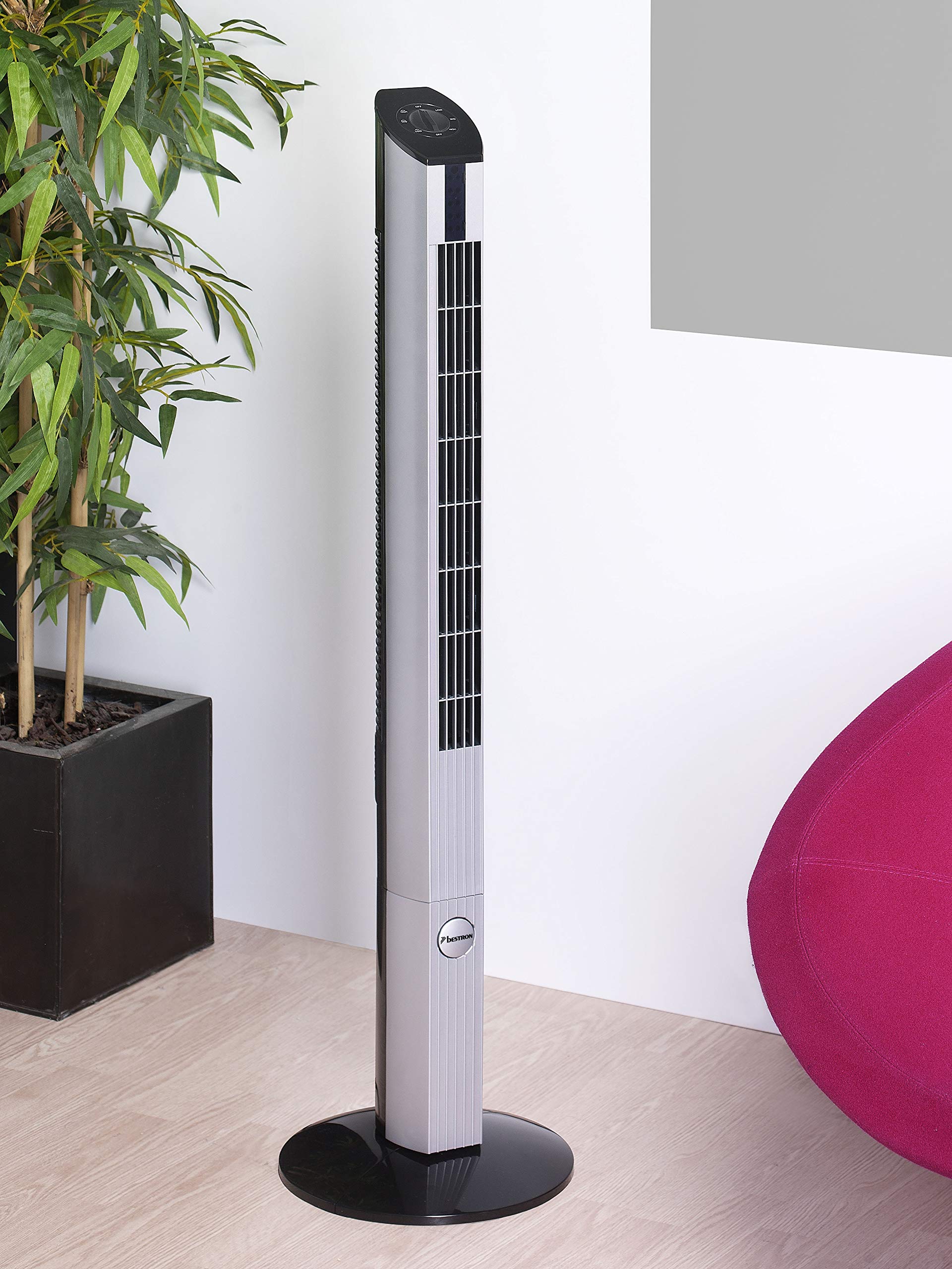 bestron-dft430-ventilateur-colonne-oscillant-107-cm-3-vitesses-oscillation-65-50 image 2