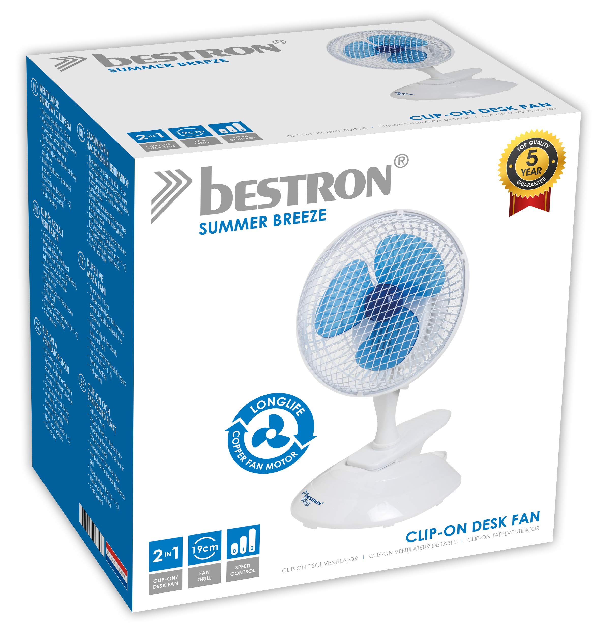 bestron-acf15-ventilateur-de-table-clip-2-en-1-r-glable-h-v-2-vitesses-19-cm-15- image 4