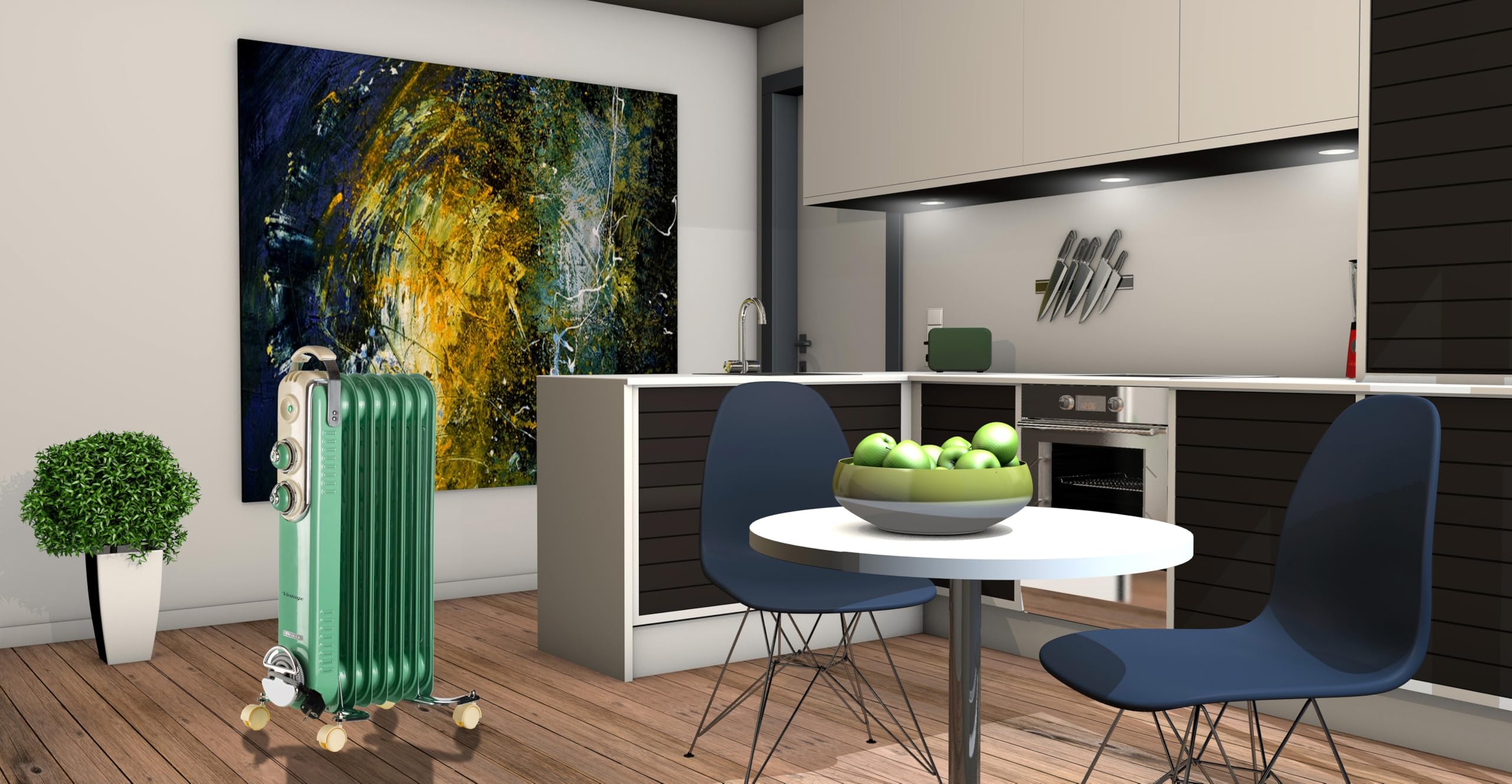 ariete-837-radiateur-huile-vintage-design-ann-es-1950-7-l-ments-3-niveaux-de-pui image 4
