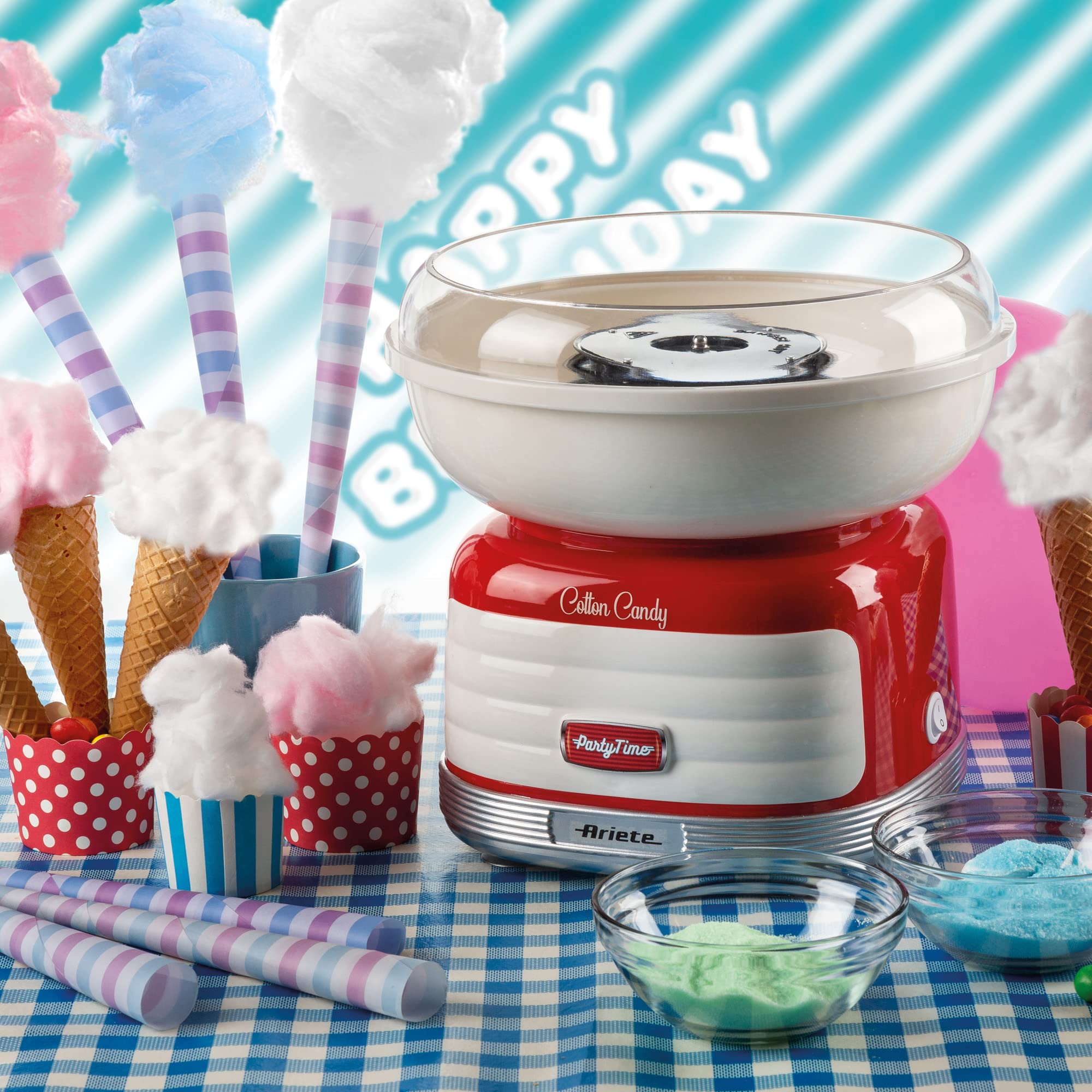 ariete-2971-cotton-candy-machine-barbe-papa-r-tro-450-w-sucre-en-poudre-et-bonbo image 5