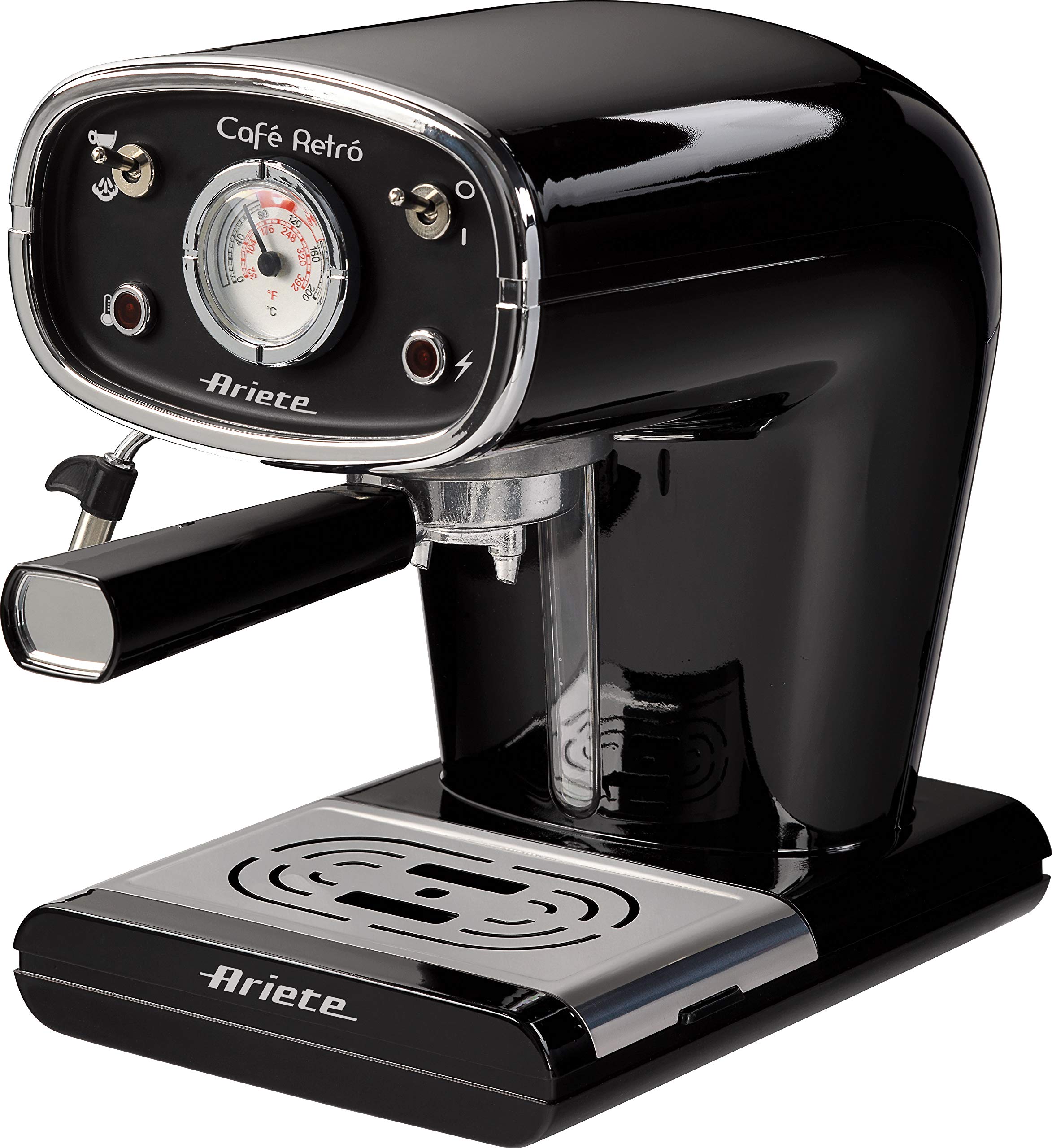 ariete-1388-machine-expresso-vintage-900-w-mousseur-lait-caf-moulu-et-dosettes-e image 1