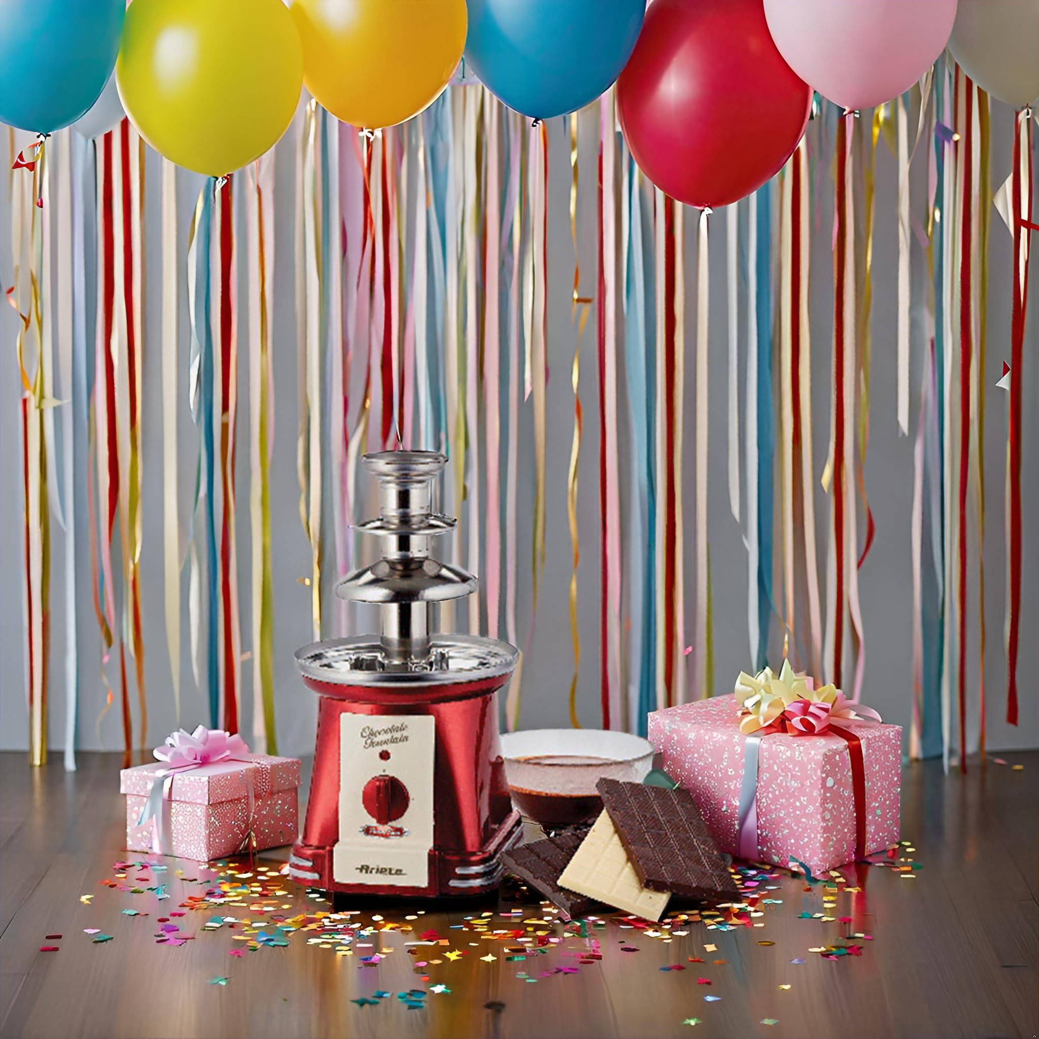 ariete-2962-party-time-fontaine-chocolat-90-w-avec-tour-en-acier-inoxydable-roug image 7