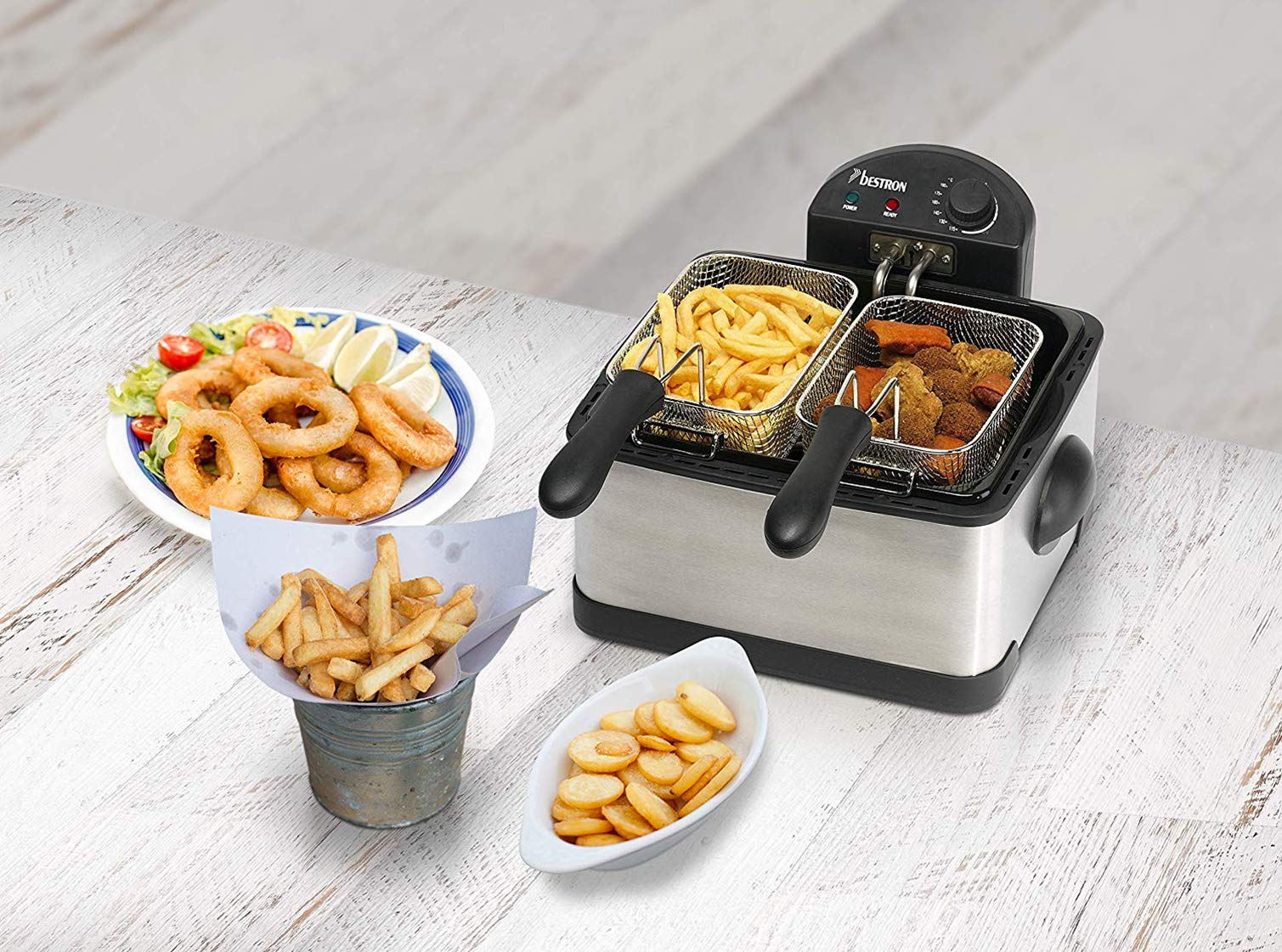 bestron-df402b-friteuse-familiale-zone-froide-3-paniers-4-l-1-5-kg-de-friture-20 image 2