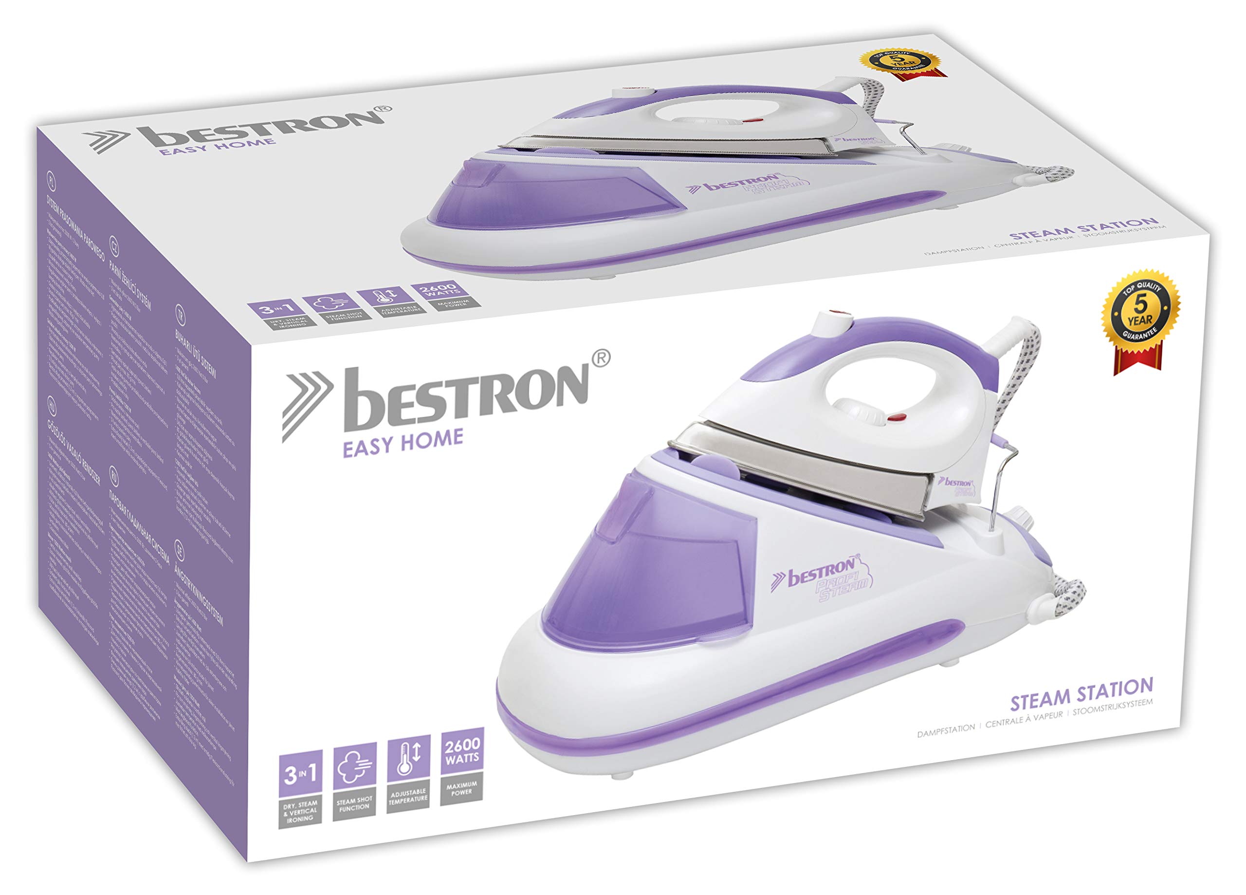bestron-ast9000-easy-home-centrale-vapeur-1400-w-avec-fer-1200-w-d-bit-0-80-g-mi image 5