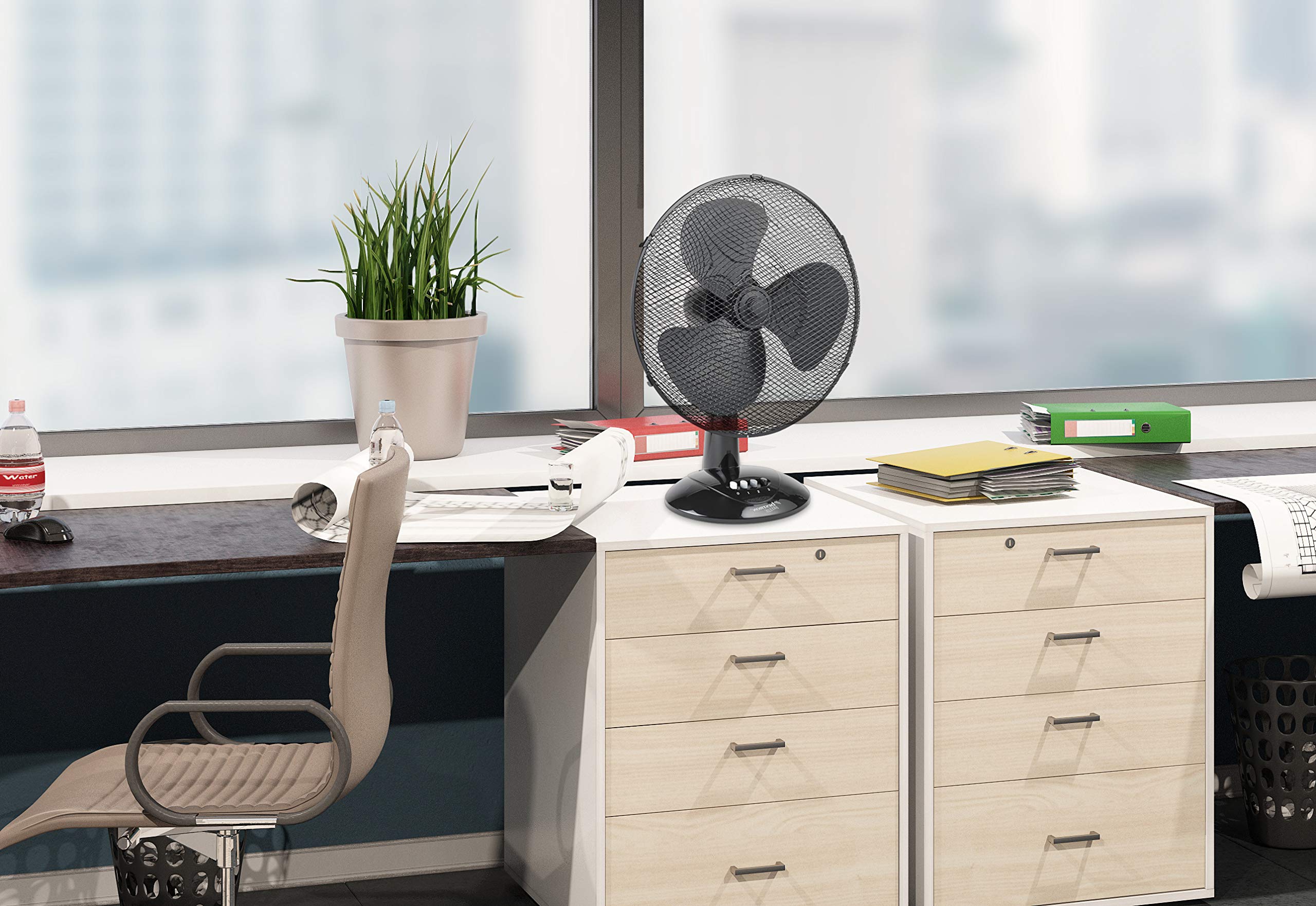bestron-ddf45z-ventilateur-de-table-45-cm-3-vitesses-oscillation-80-45-w-noir image 5