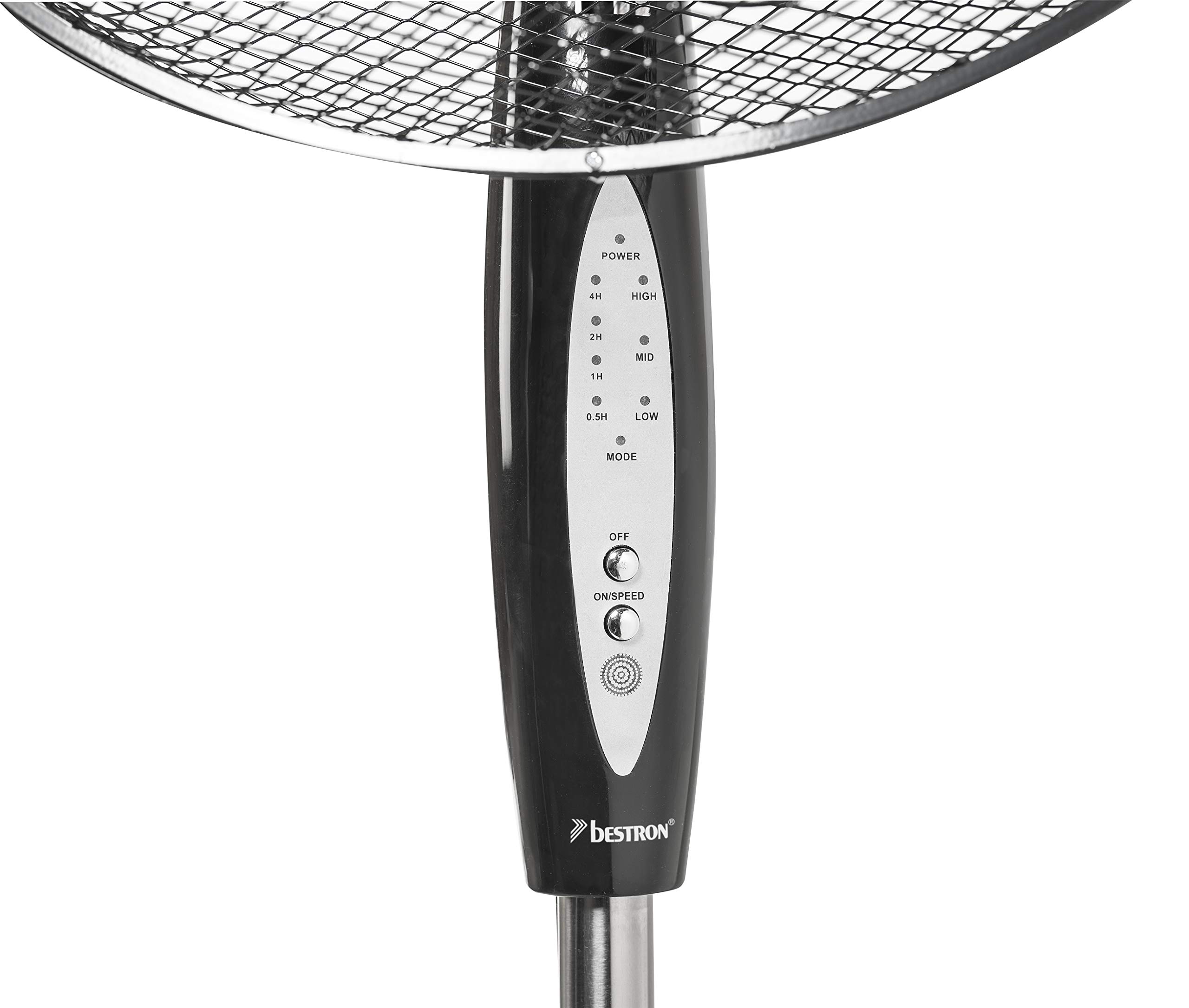 bestron-asv45zr-ventilateur-sur-pied-noir-45-cm-3-vitesses-oscillation-75-hauteu image 5