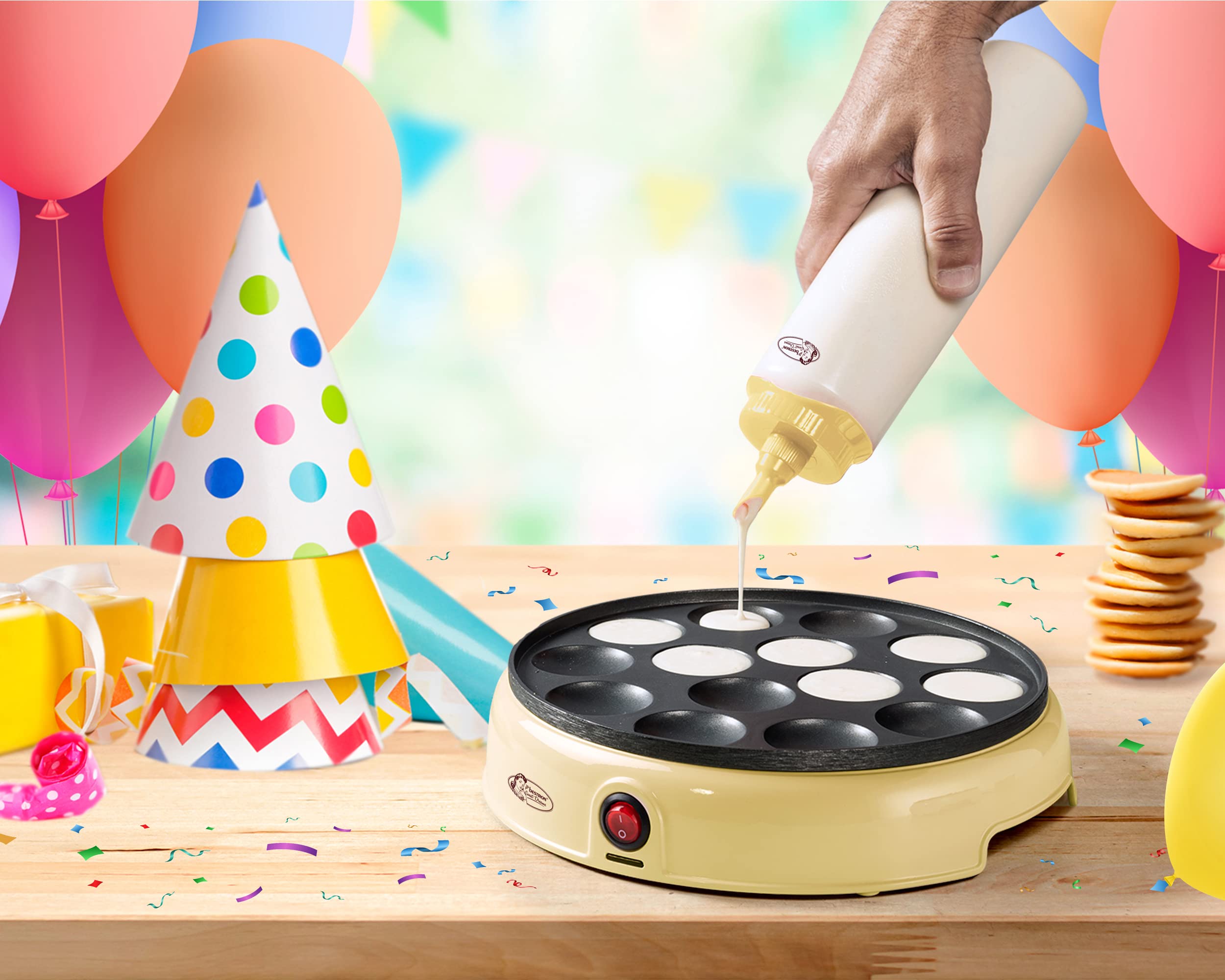 bestron-doseur-de-p-te-gradu-700-ml-pour-cr-pes-poffertjes-pancakes-gaufres-et-m image 3