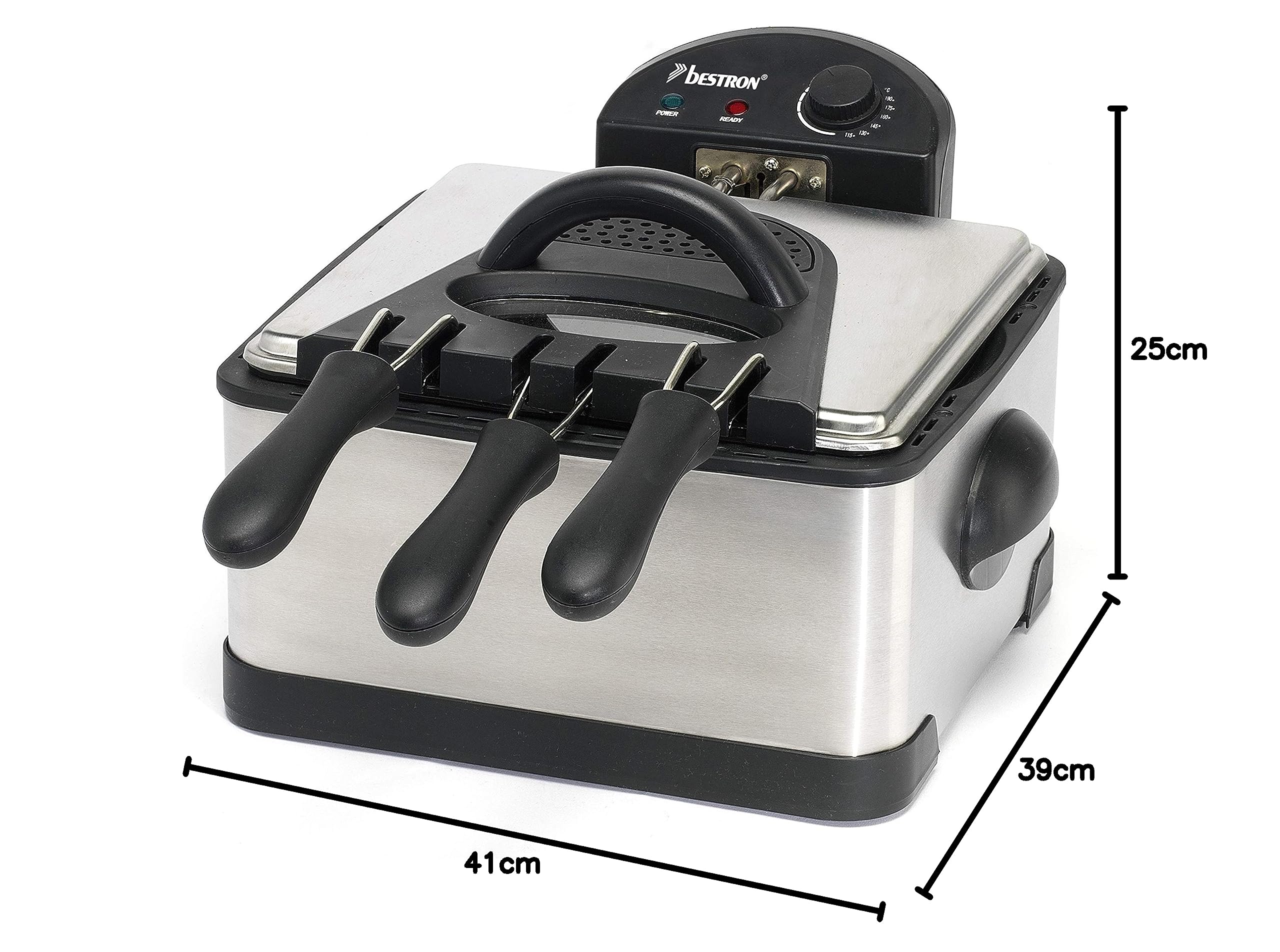 bestron-df402b-friteuse-familiale-zone-froide-3-paniers-4-l-1-5-kg-de-friture-20 image 3