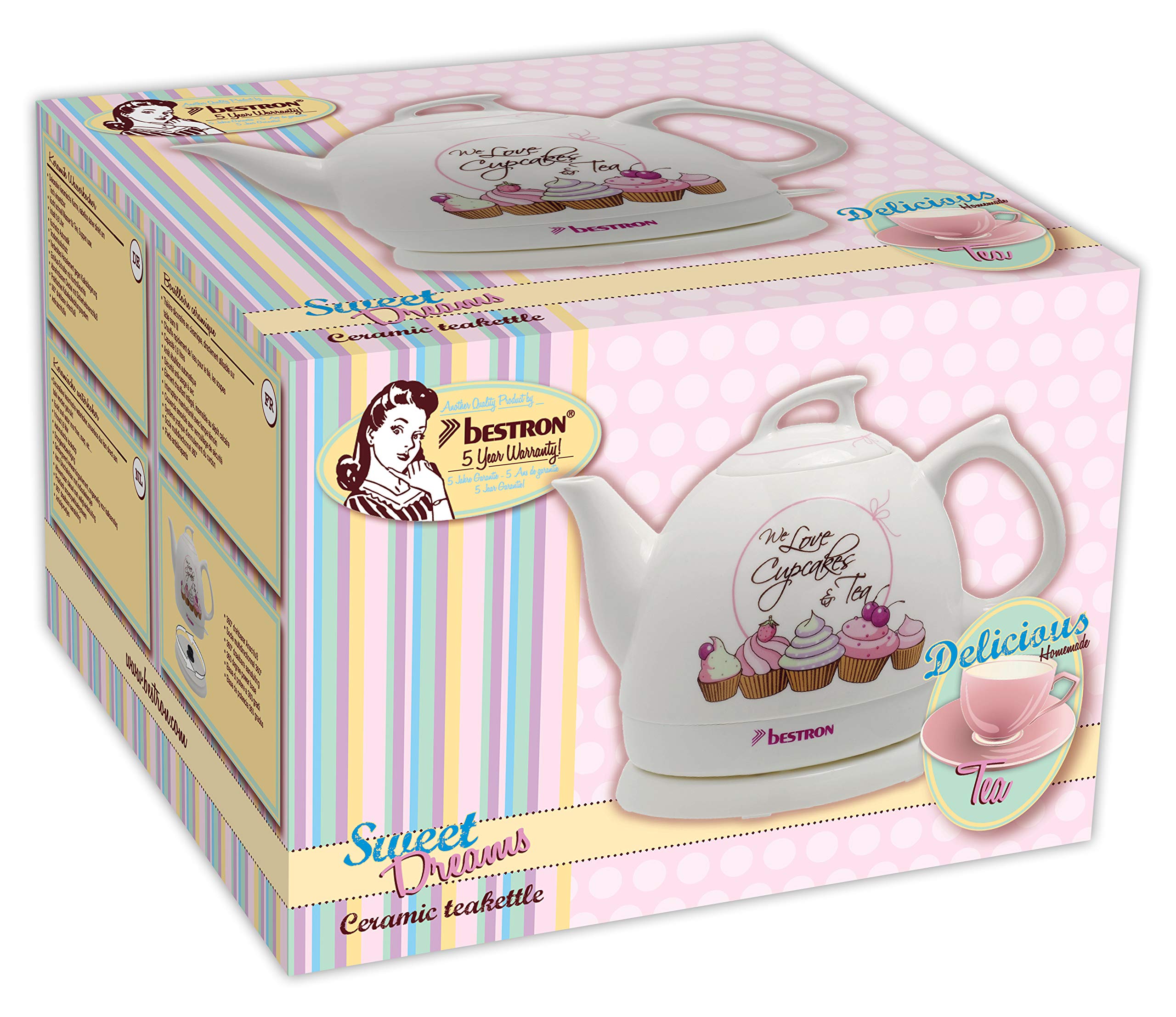 bestron-dtp800sd-sweet-dreams-bouilloire-lectrique-r-tro-en-c-ramique-0-8-l-1800 image 4