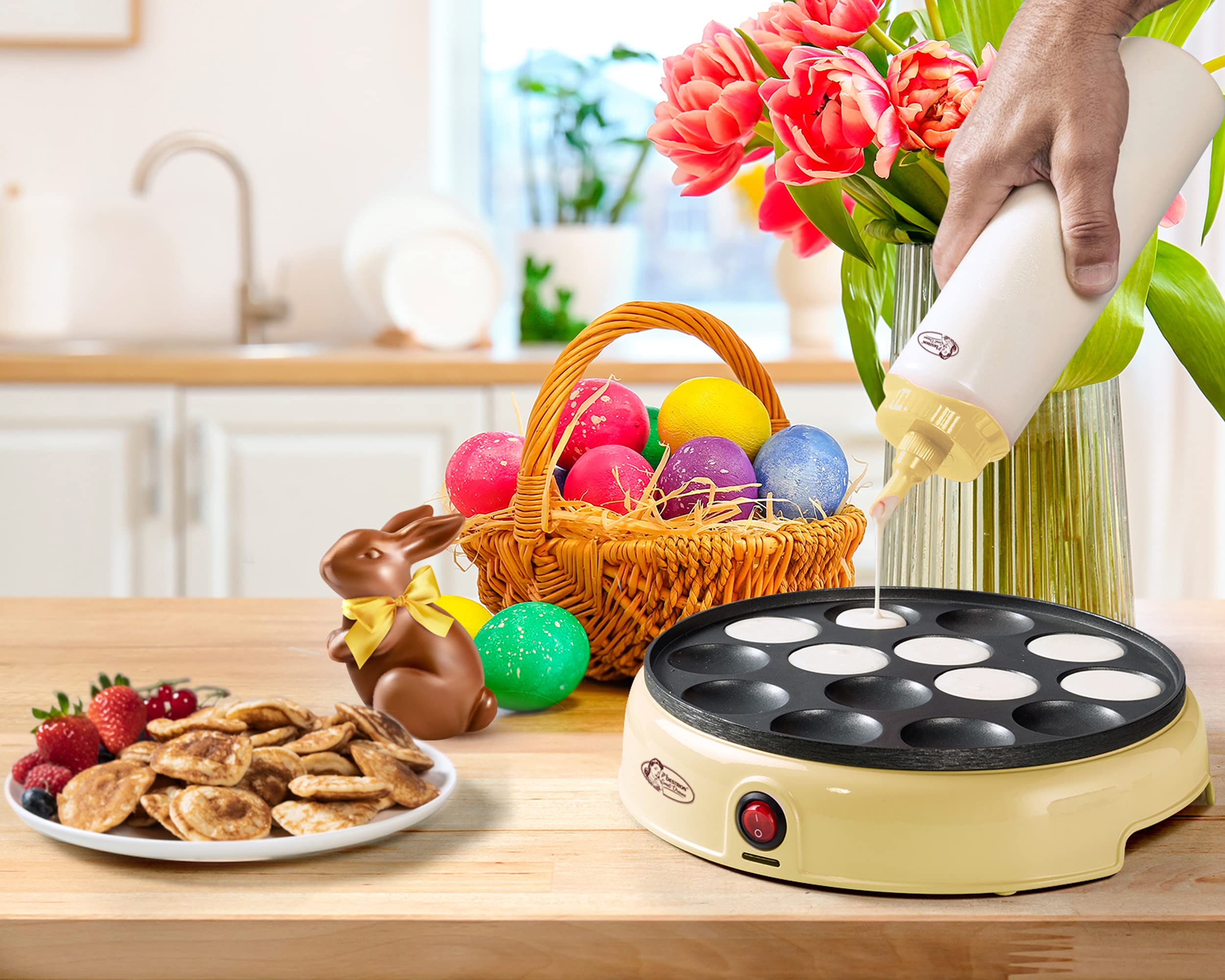 bestron-doseur-de-p-te-gradu-700-ml-pour-cr-pes-poffertjes-pancakes-gaufres-et-m image 2