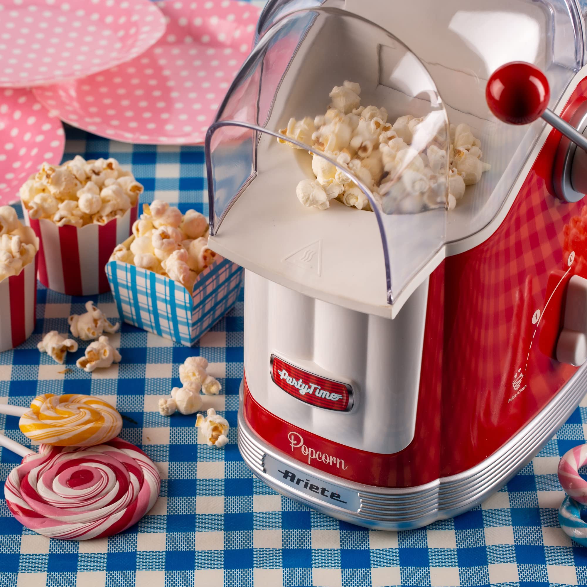 ariete-2958-party-time-machine-pop-corn-1100-w-avec-poign-e-doseuse-r-servoir-60 image 6