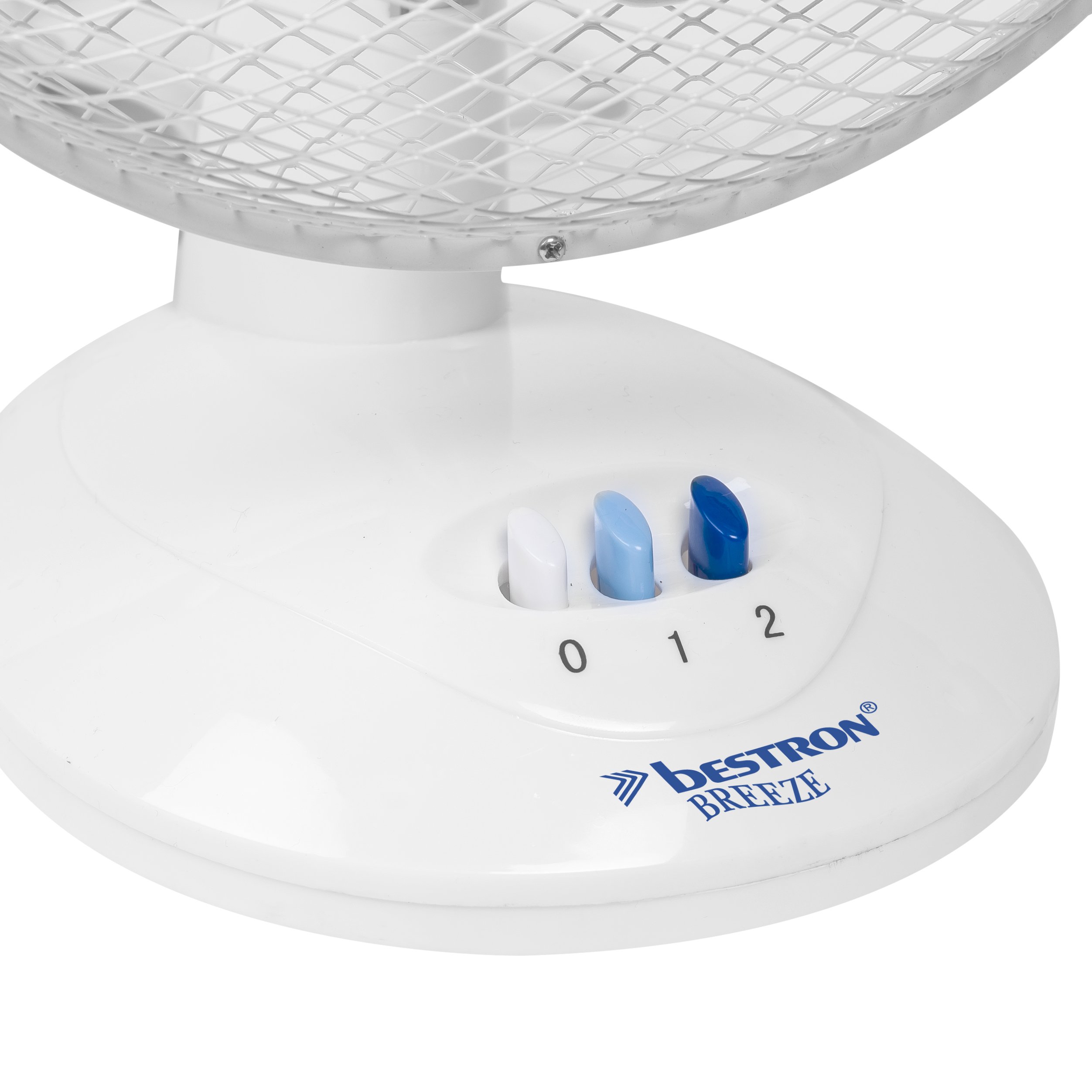 bestron-ddf27w-ventilateur-de-table-27-cm-oscillation-75-2-vitesses-30-w-blanc image 2