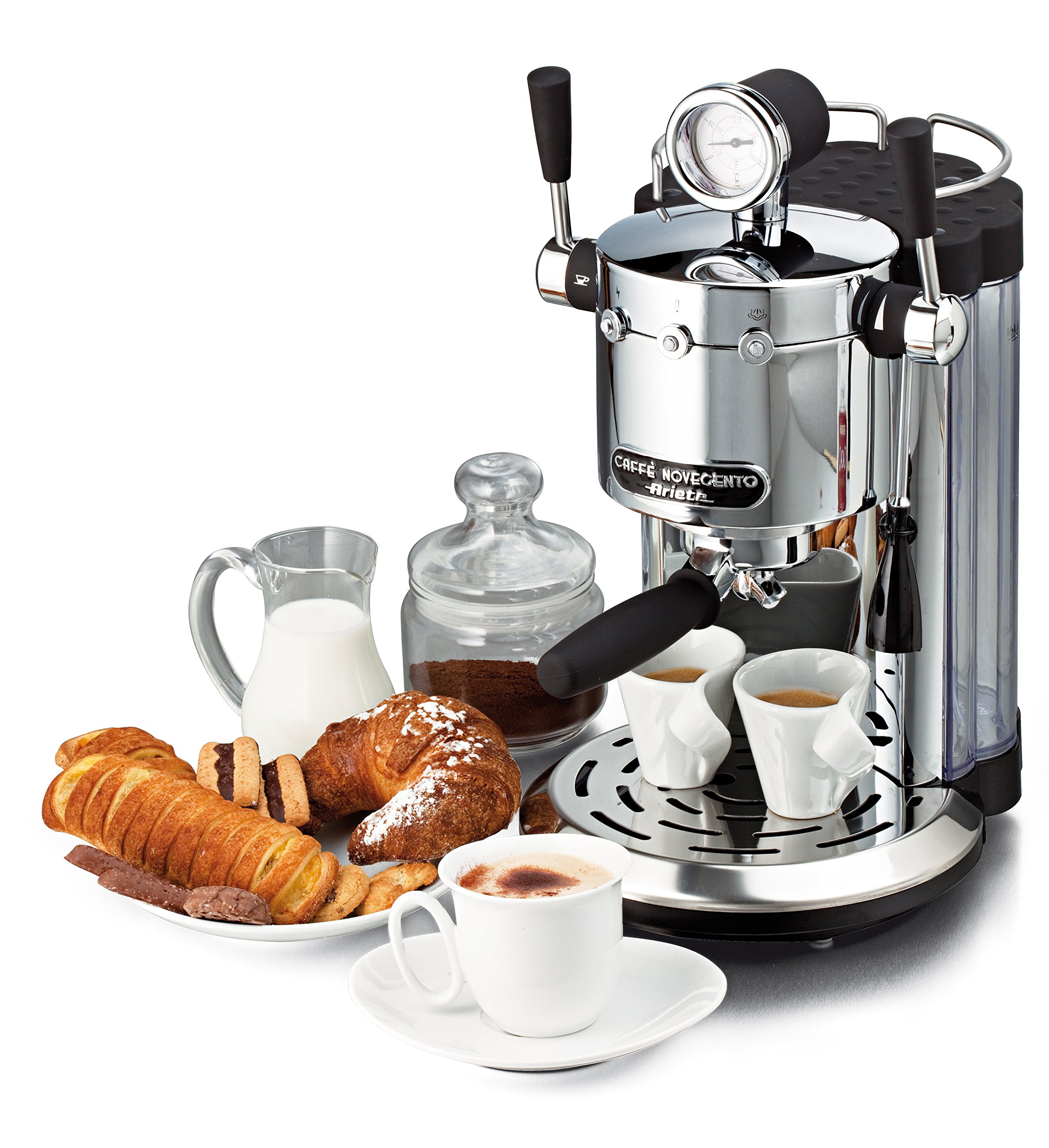 ariete-1387-20-caff-novecento-machine-caf-expresso-15-bar-corps-m-tal-chrom-capp image 2