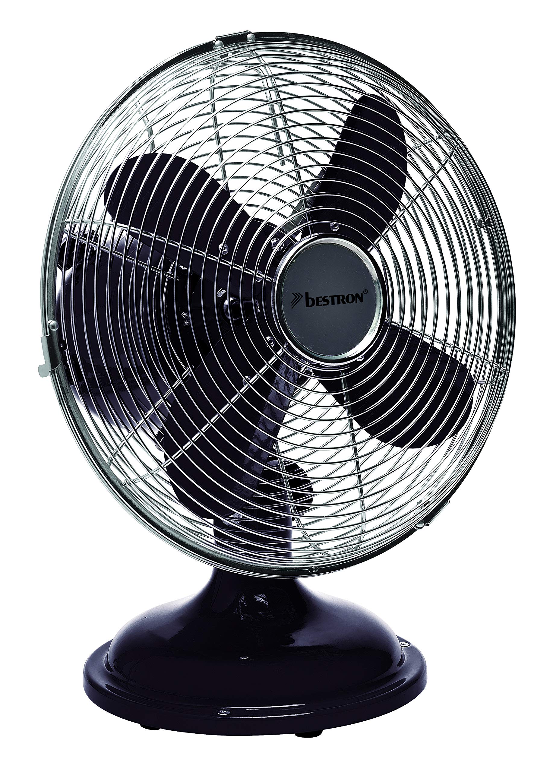 bestron-dft25z-ventilateur-de-table-r-tro-oscillant-30-cm-30-w-3-vitesses-noir image 1