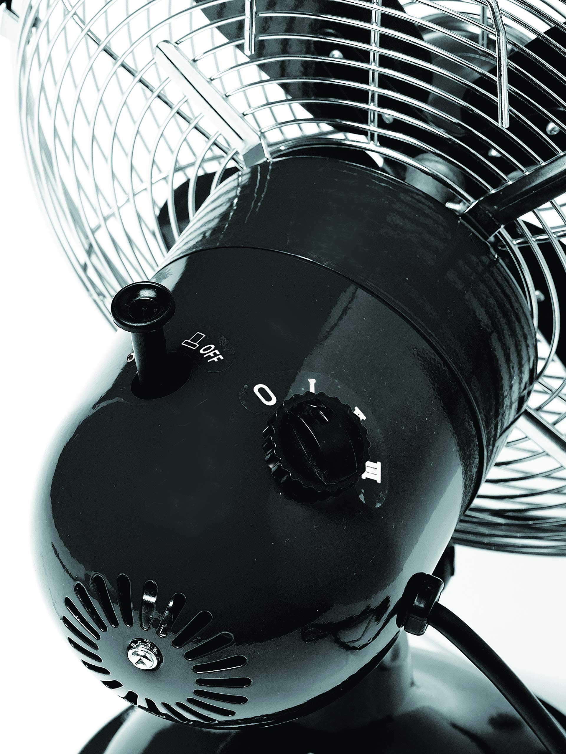 bestron-dft25z-ventilateur-de-table-r-tro-oscillant-30-cm-30-w-3-vitesses-noir image 2